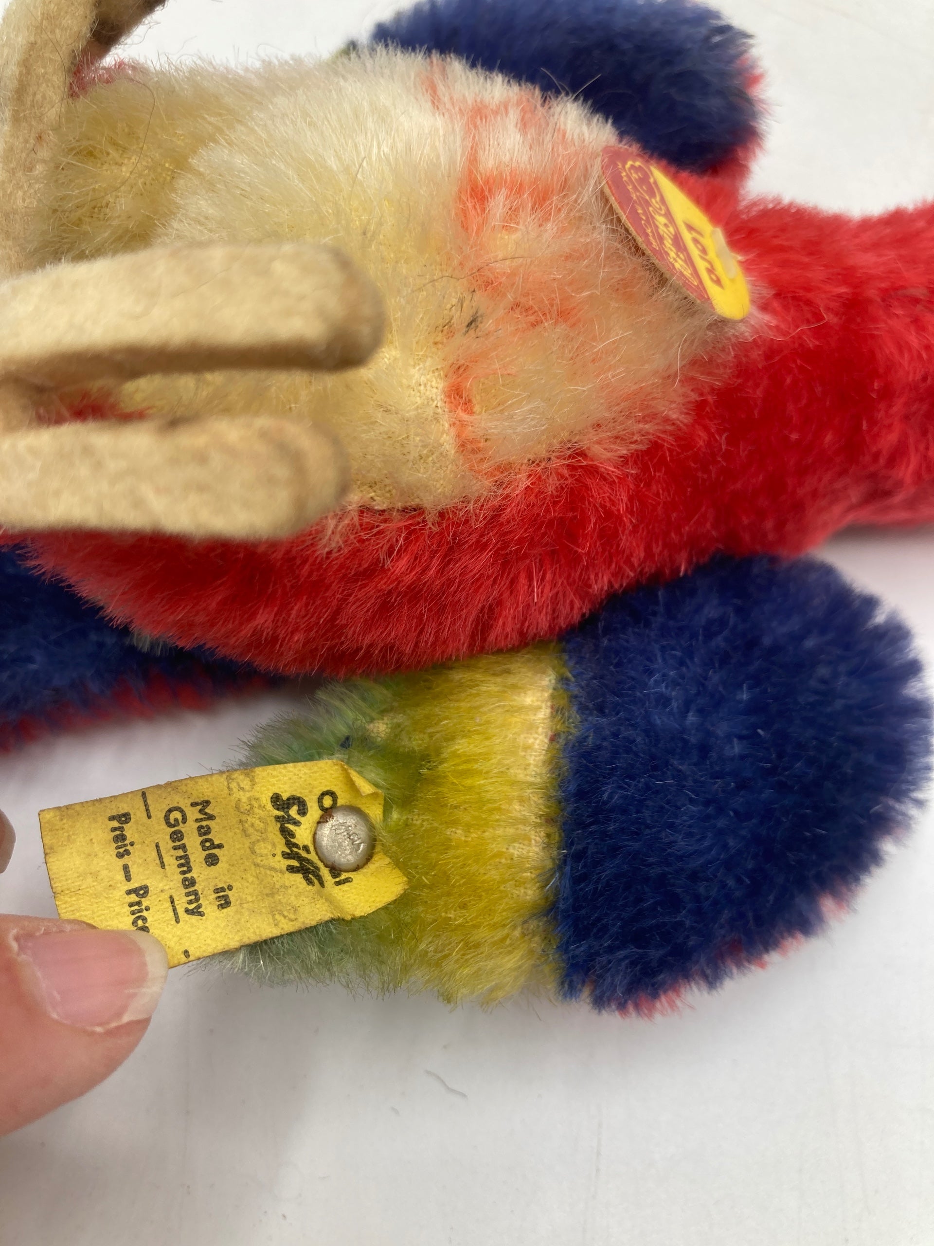 Steiff Small Mohair Lora Parrot Replica With All IDs | My Site