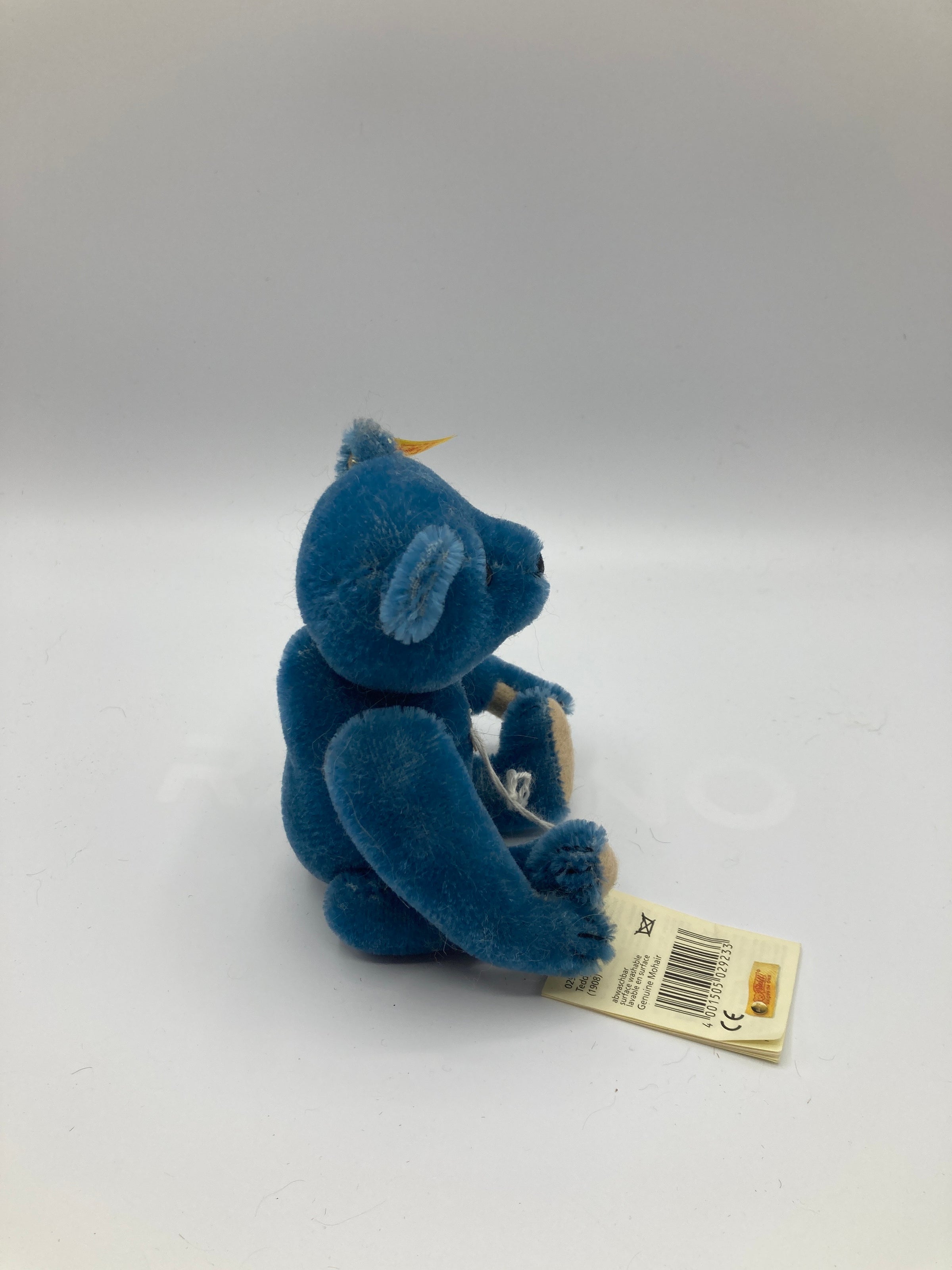 Steiff Smaller Blue Mohair Elliot Teddy Bear Replica With All IDs