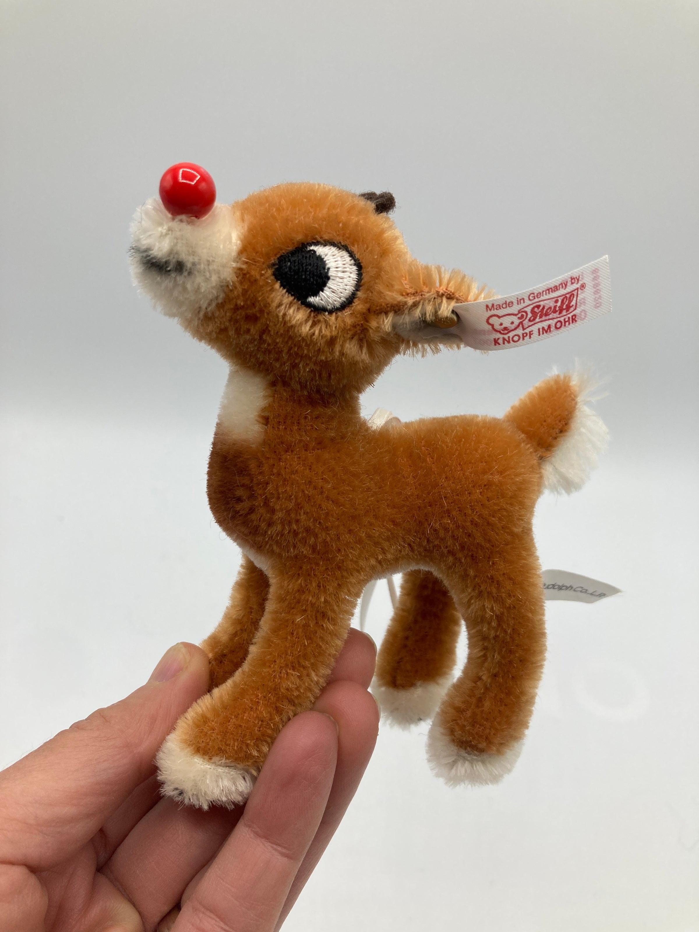 Steiff Rudolph the Red Nosed Reindeer Ornament With All IDs | My Site