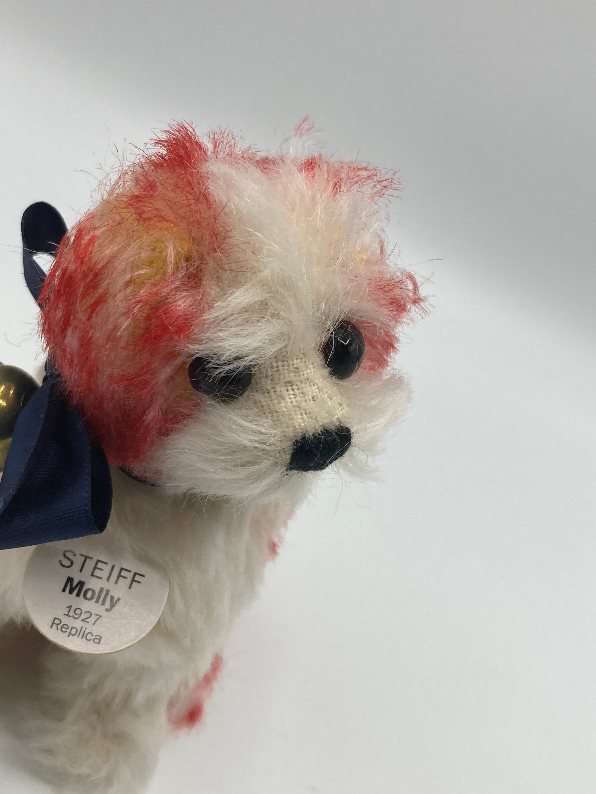 STEIFF Molly DOG 1927 2000年レプリカ22cm Steiff Red and White Molly The Puppy 1927 Replica With All IDs