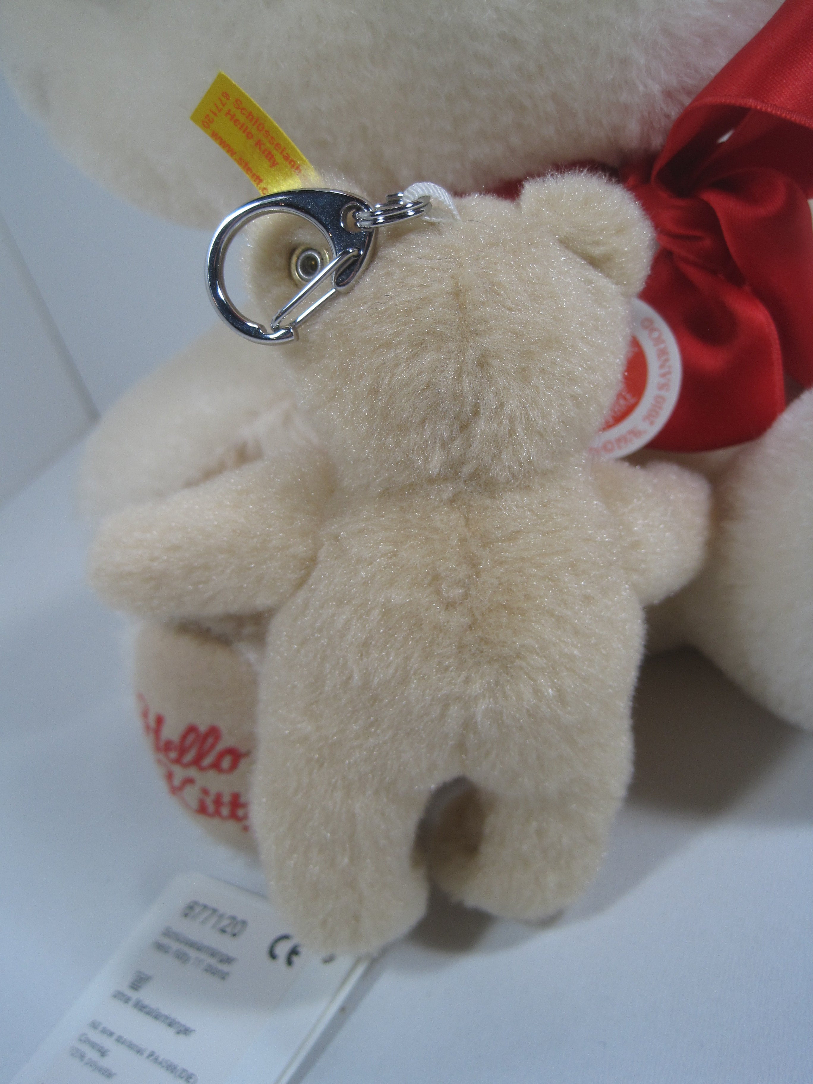Steiff Hello Kitty Sanrio White Mohair Cat and Teddy Bear