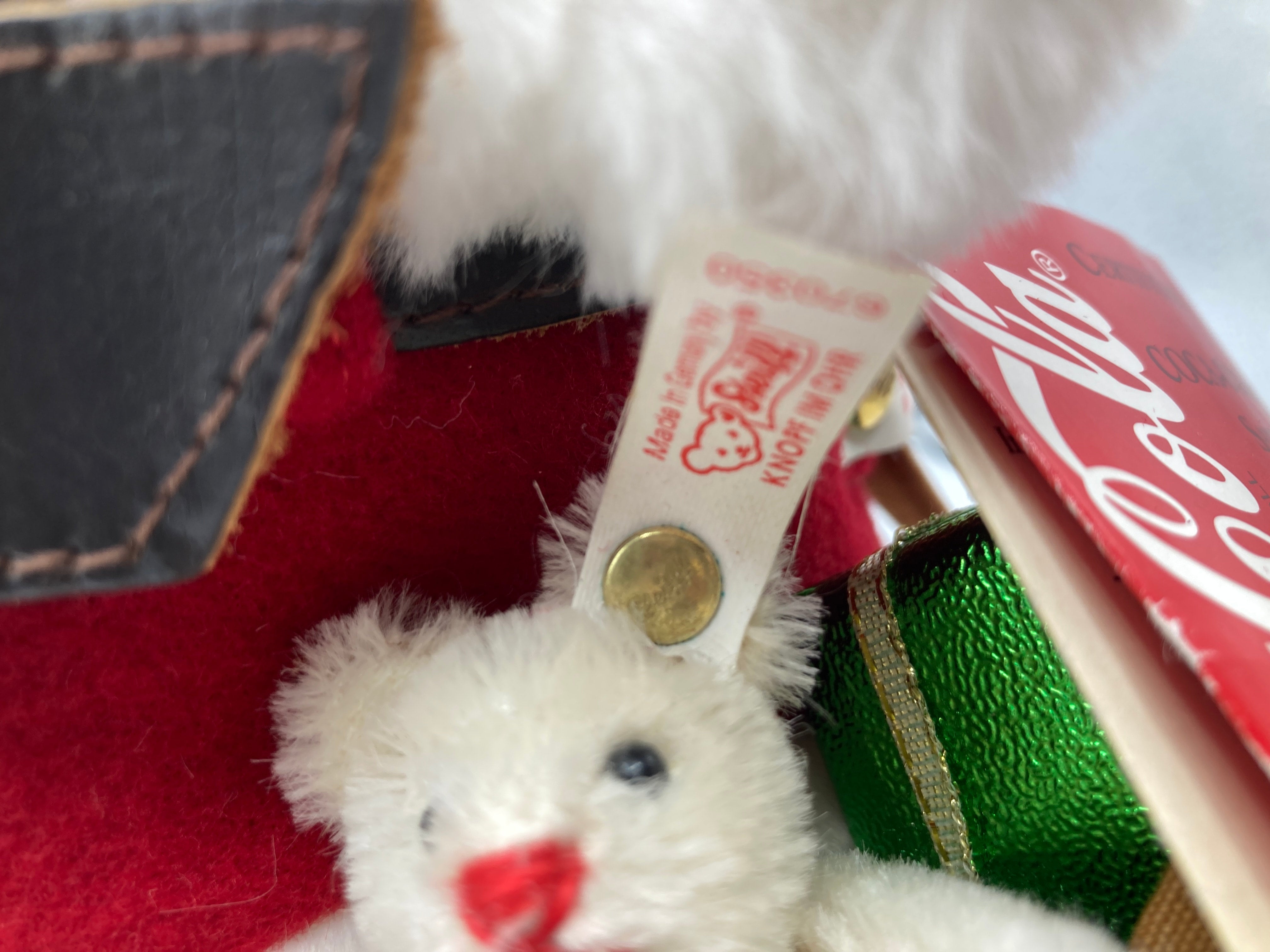 Steiff Limited Edition Coca Cola Santa Claus With Toy Teddy Bear