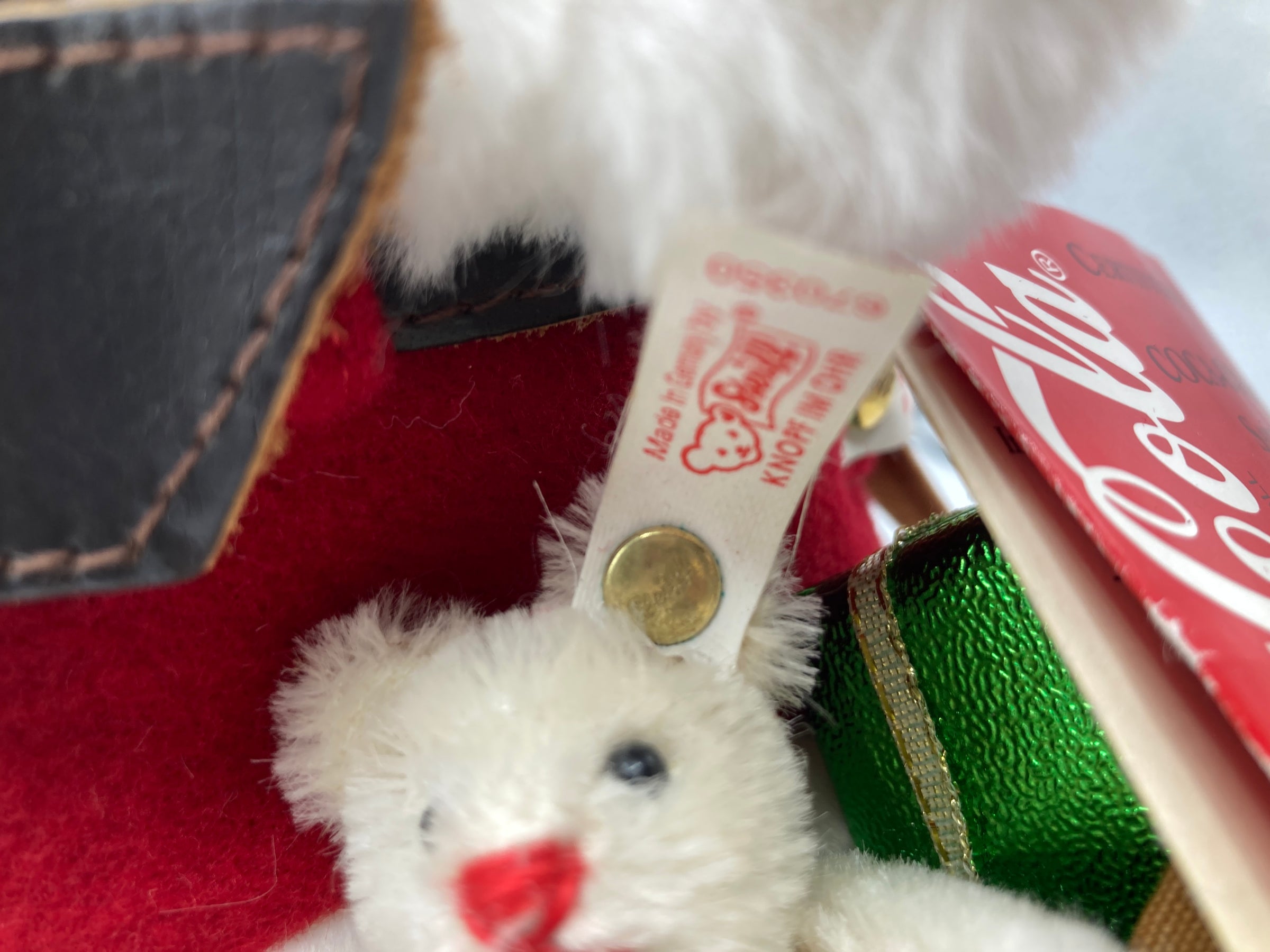 Steiff Limited Edition Coca Cola Santa Claus With Toy Teddy Bear