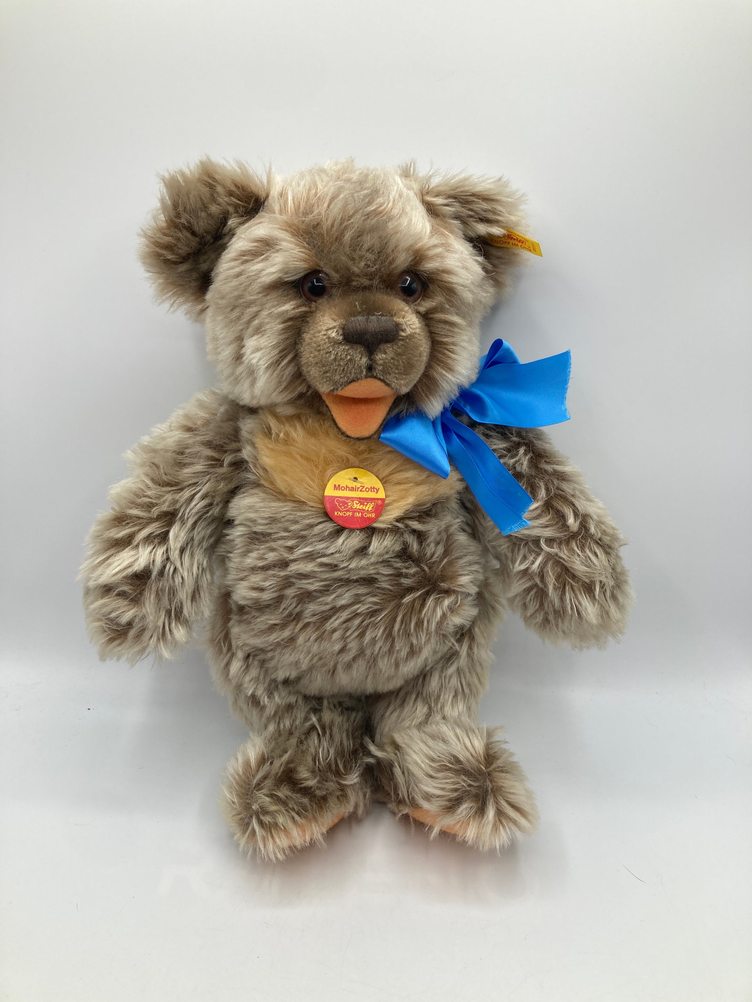 Steiff Larger And Toddler-Like Mohair Zotty Teddy Bear With All