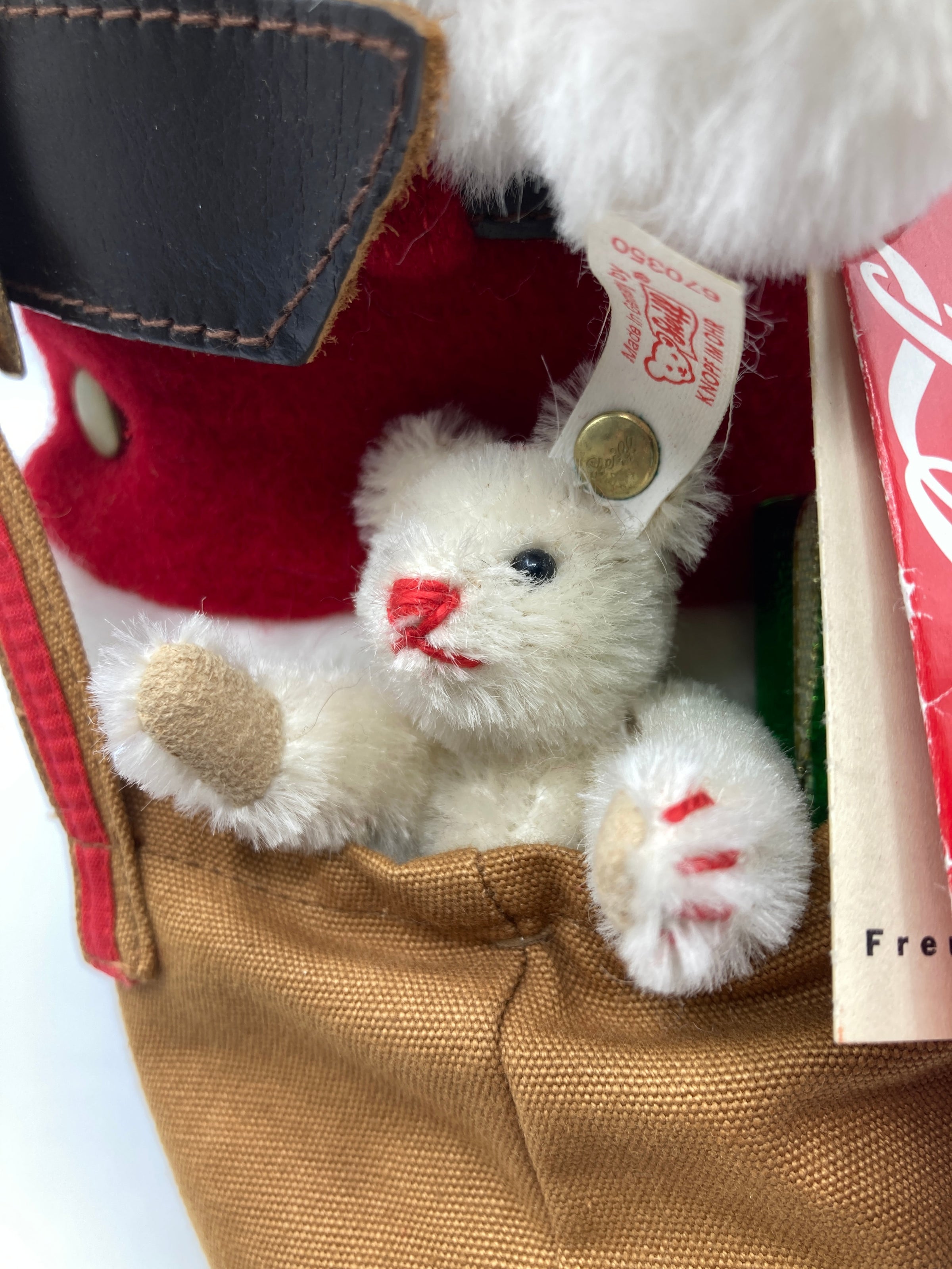 Steiff Limited Edition Coca Cola Santa Claus With Toy Teddy Bear