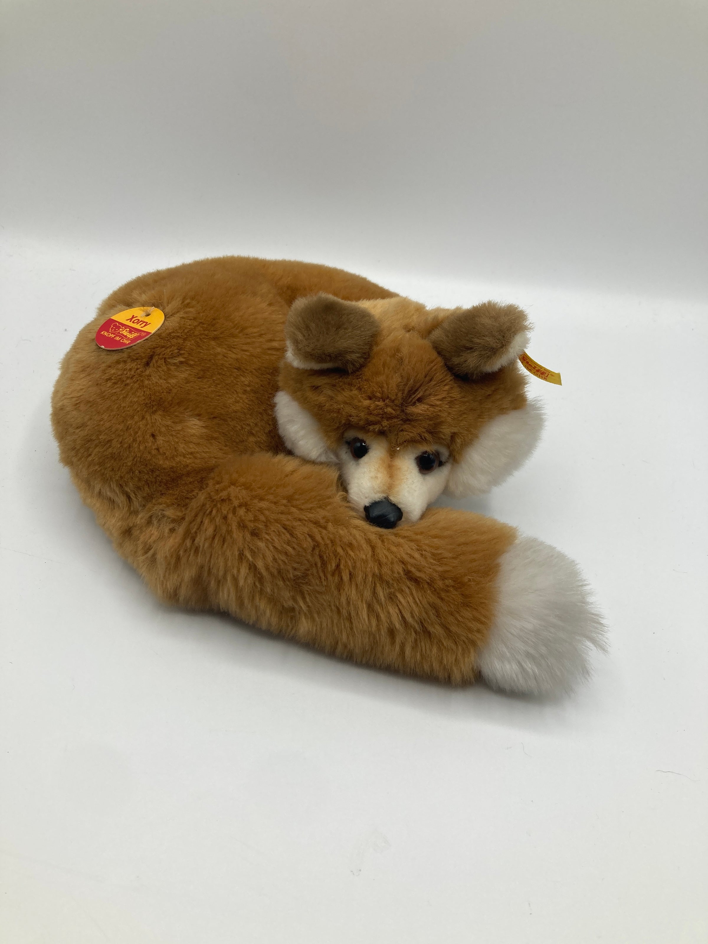 Steiff's Soft Plush Curled Up Xorry Fox With All IDs | My Site