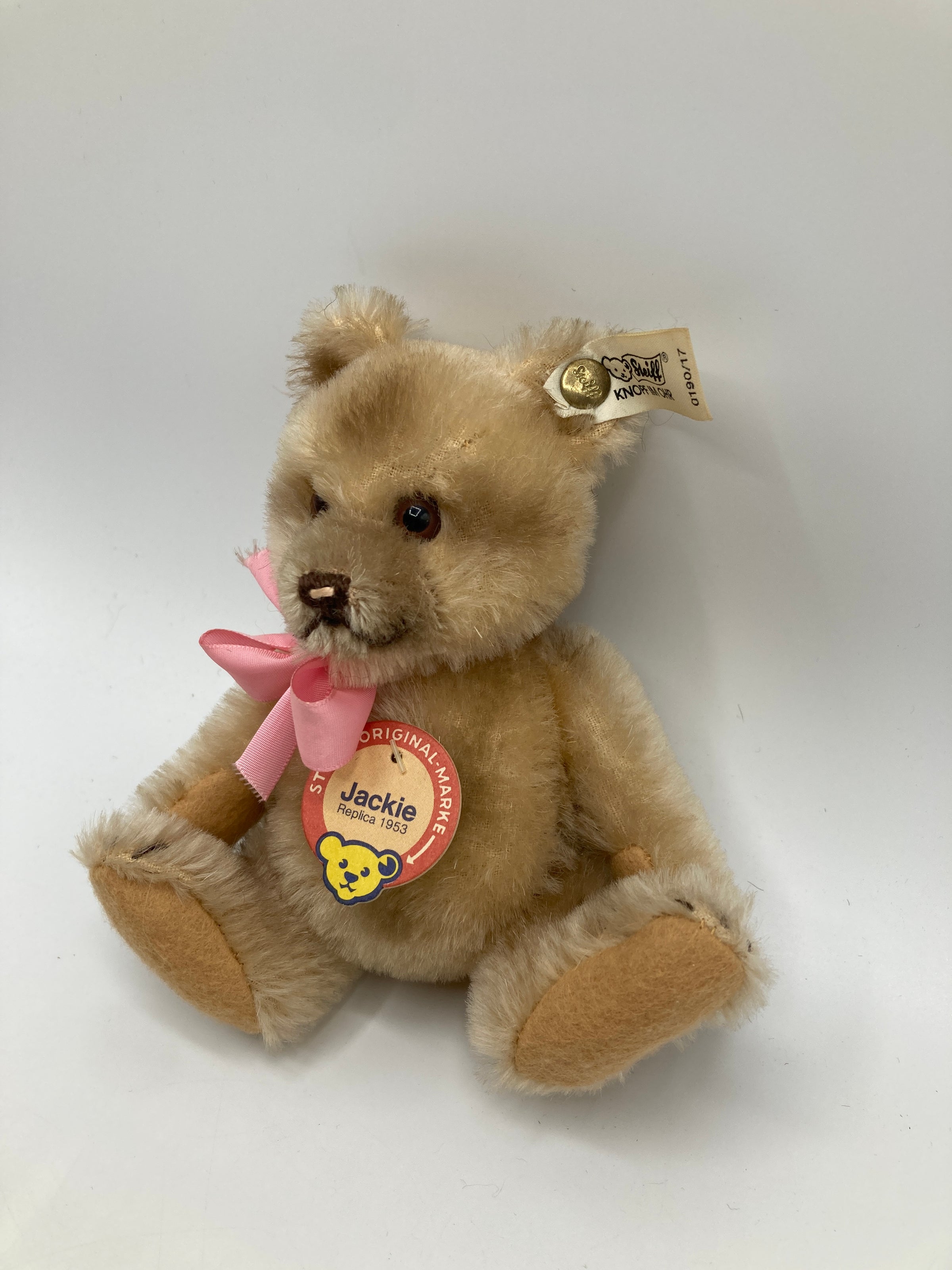 Steiff Blonde Mohair Jackie Teddy Bear Replica with All IDs | My Site