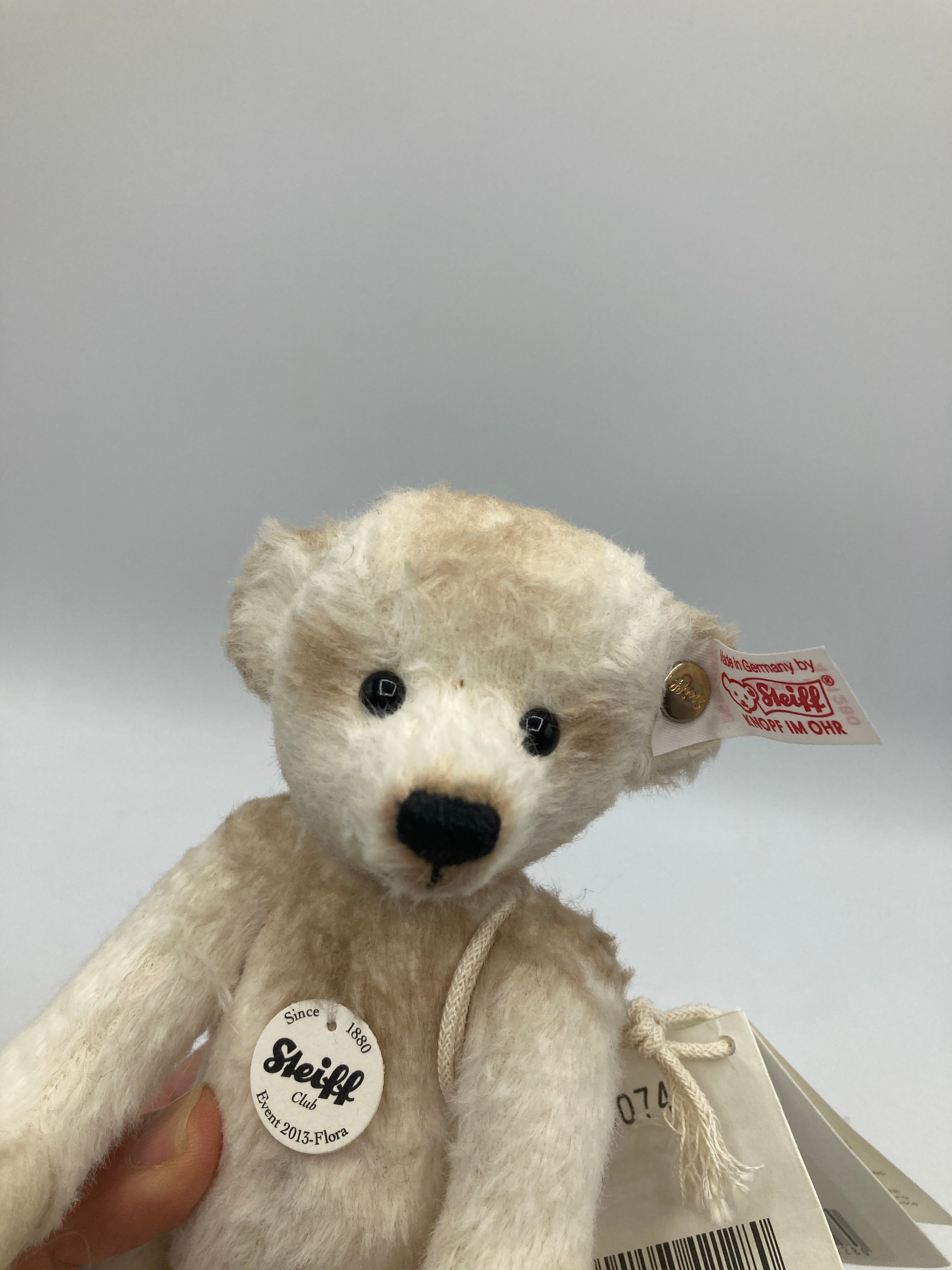 コレクション Steiff C.U. gathering bear with flag1995 Steiff 2013 White and Tan Flora Special Event Teddy Bear With All