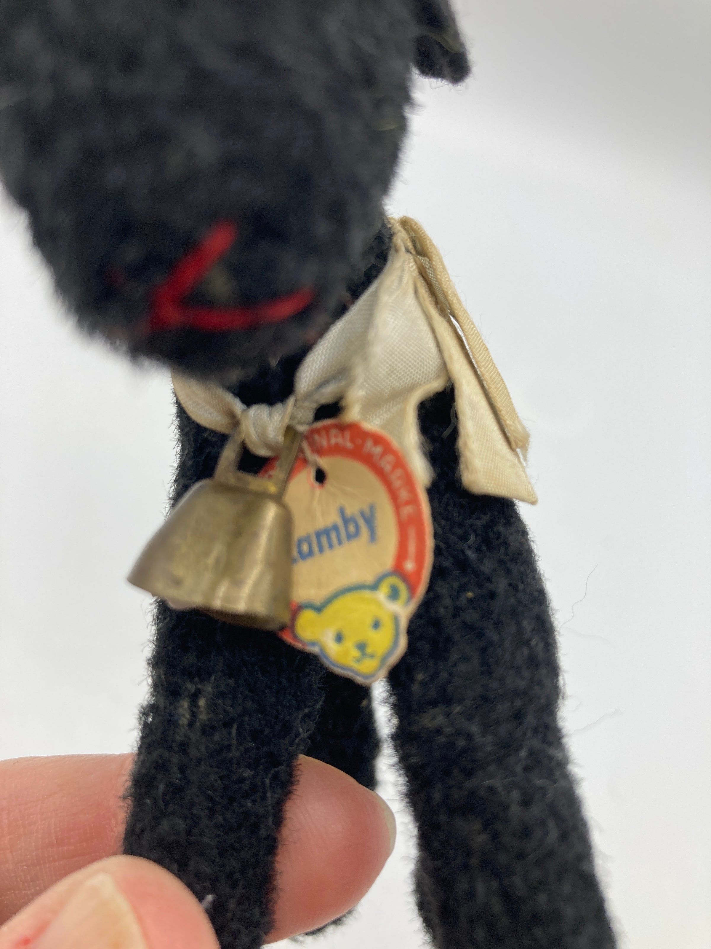 Steiff Smallest Sized Black Lamby Lamb With Green Eyes And ID | My