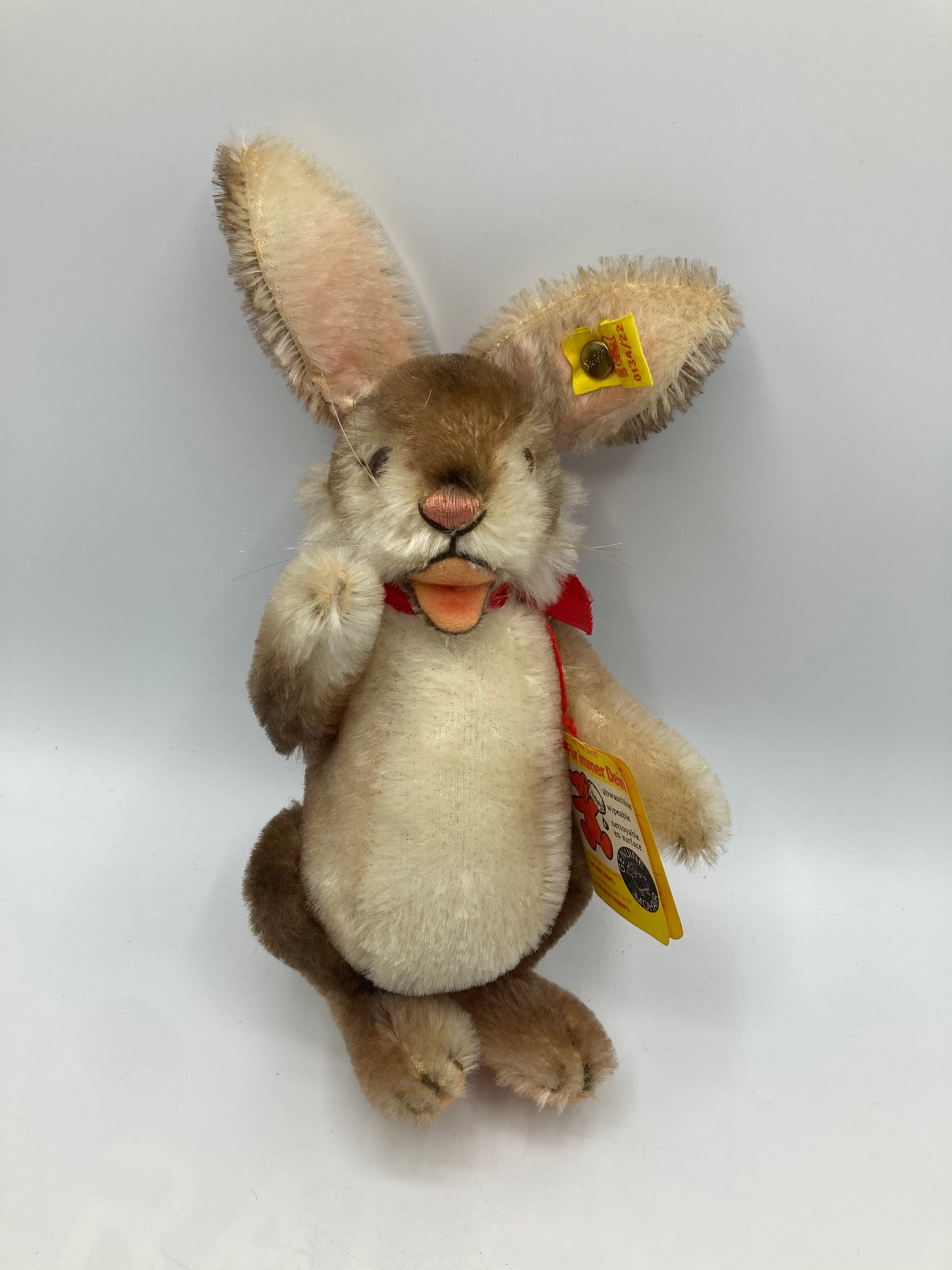 Steiff Smallest Replica Fully Jointed Mohair Niki Rabbit With IDs