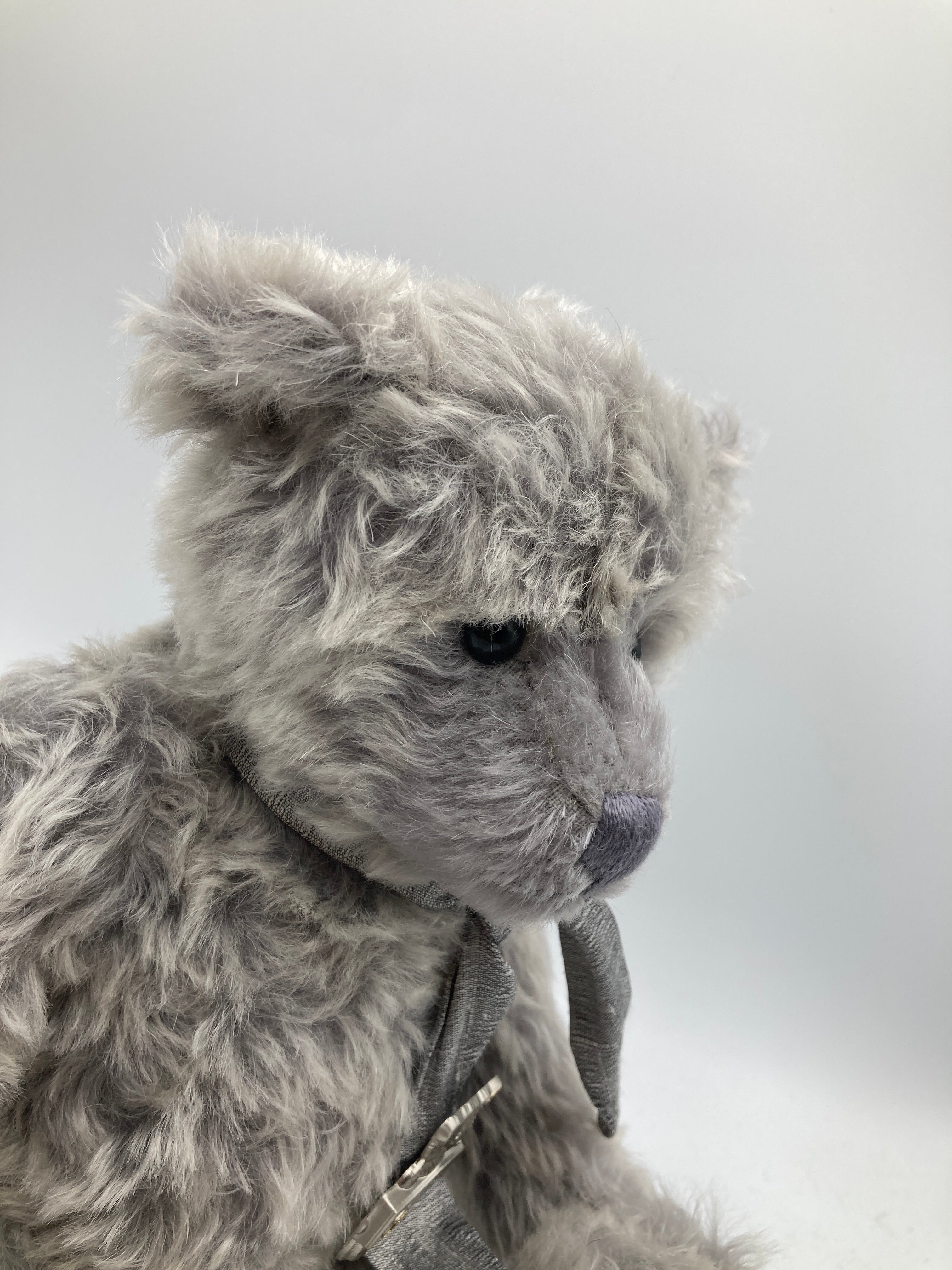 Steiff Club Limited Edition Grey Mohair Teddy Bear With All IDs