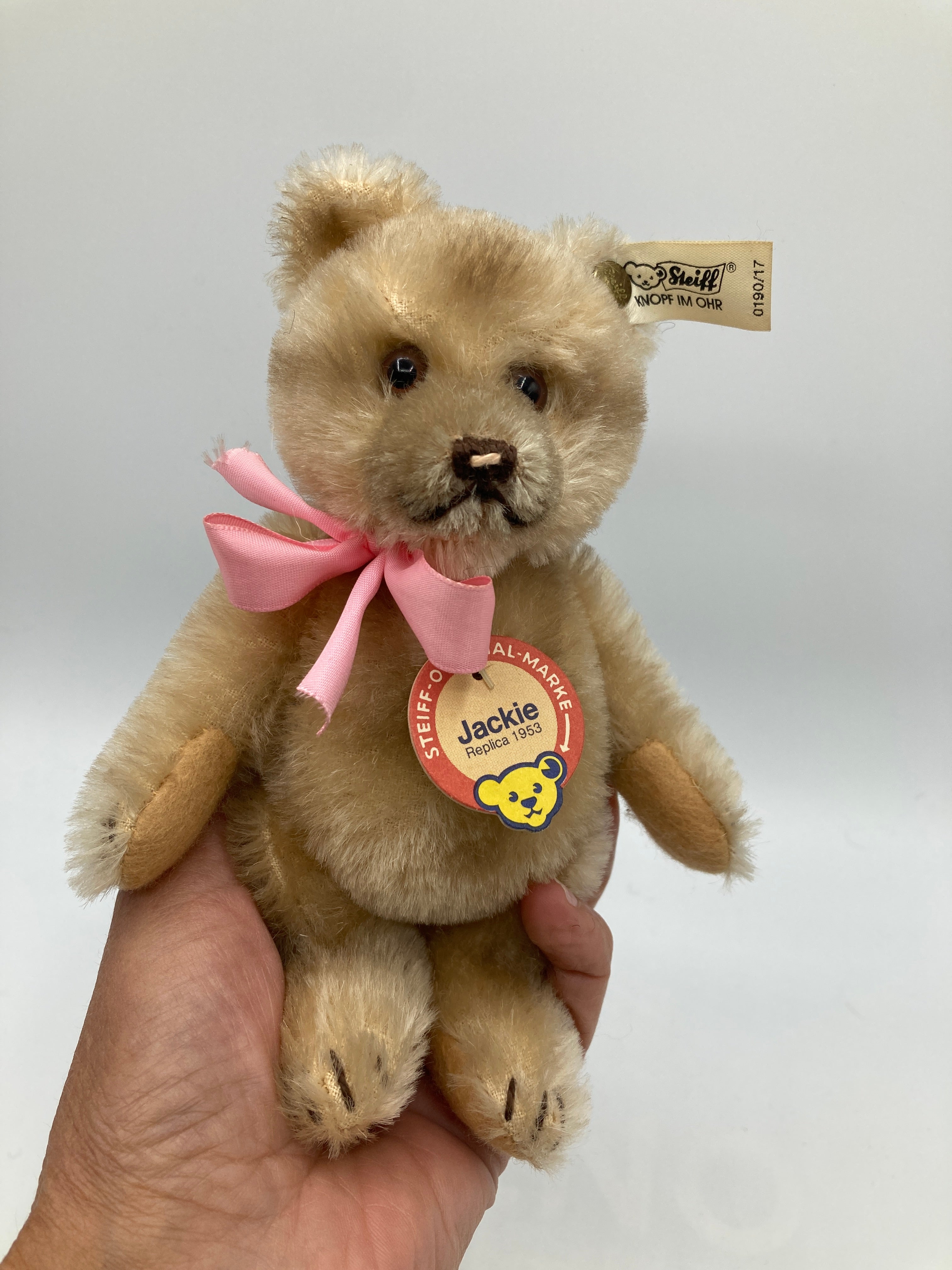 Steiff Blonde Mohair Jackie Teddy Bear Replica with All IDs | My Site