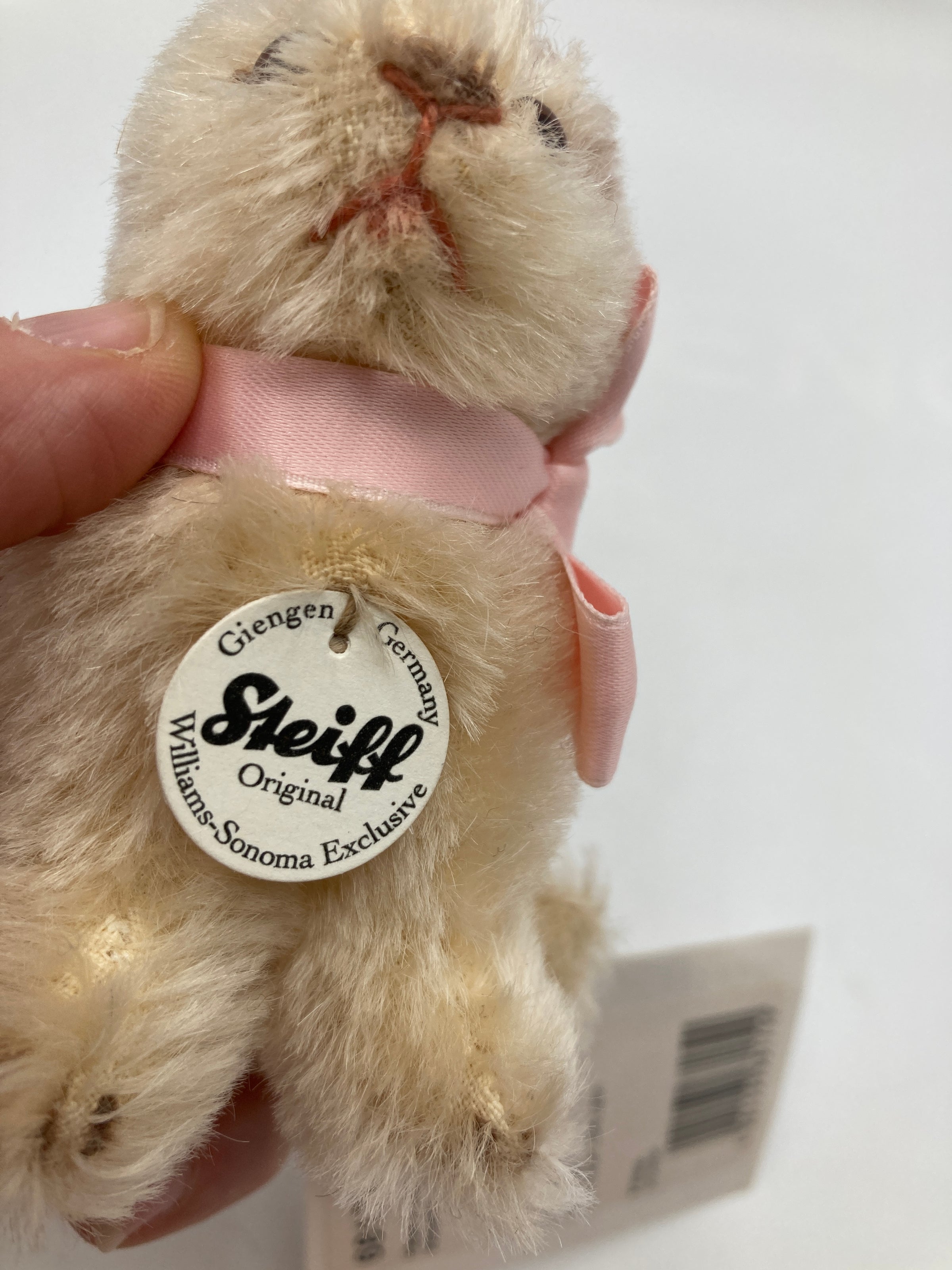 Steiff Sitting Mohair Rabbit Exclusive For Williams Sonoma With