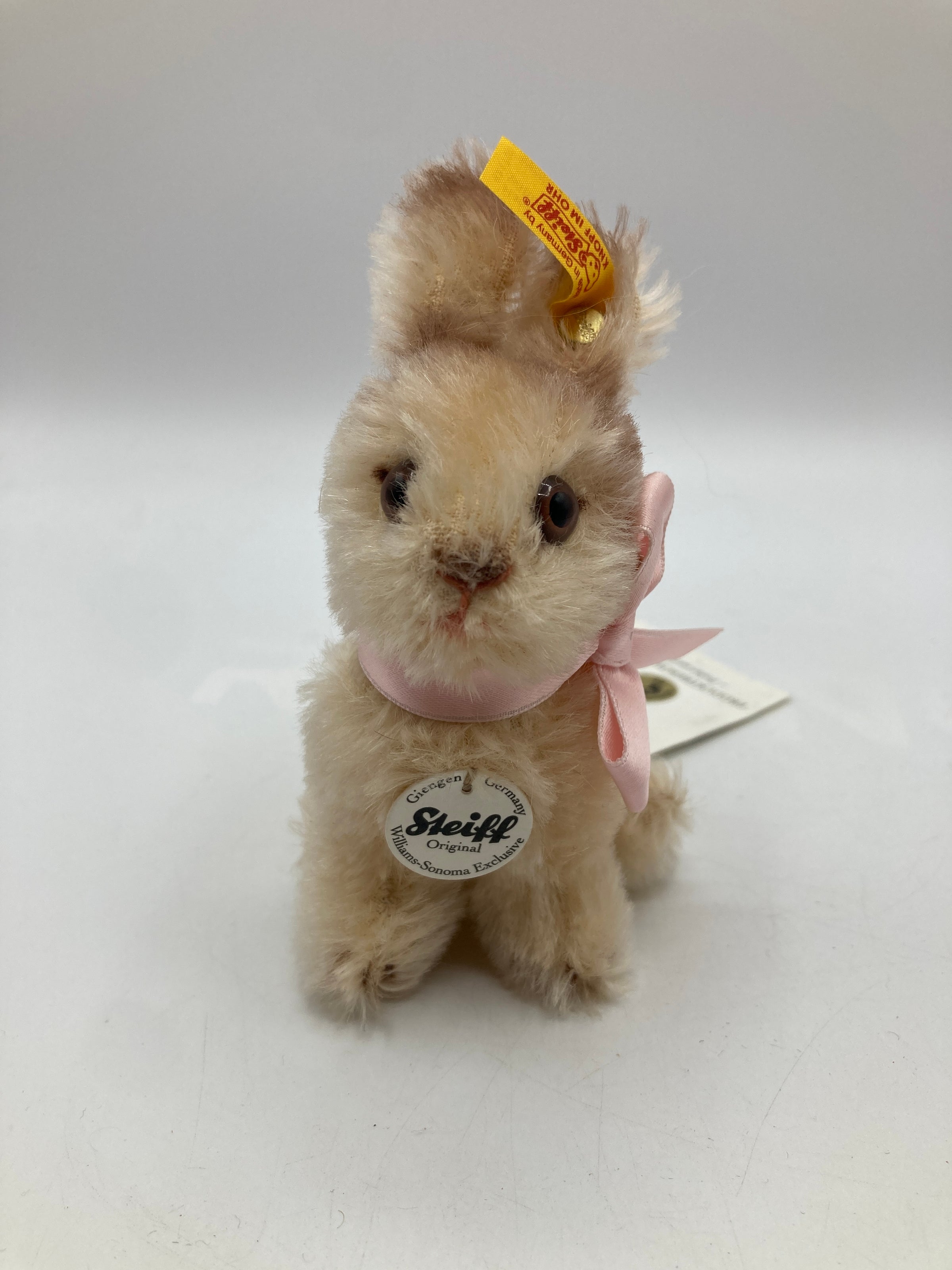 Steiff Sitting Mohair Rabbit Exclusive For Williams Sonoma With