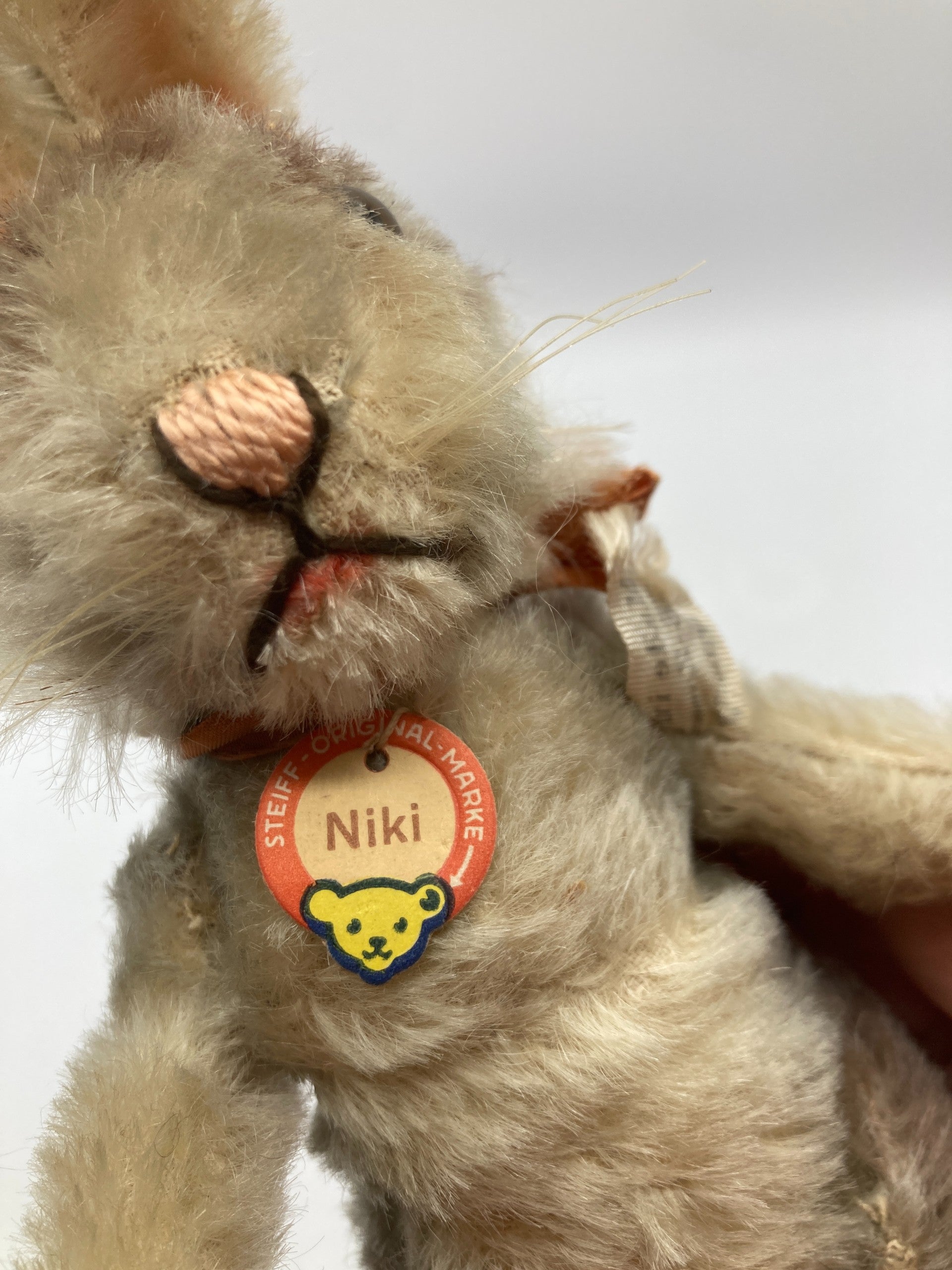 Steiff Earliest Postwar Smaller Fully Jointed Niki Rabbit With All