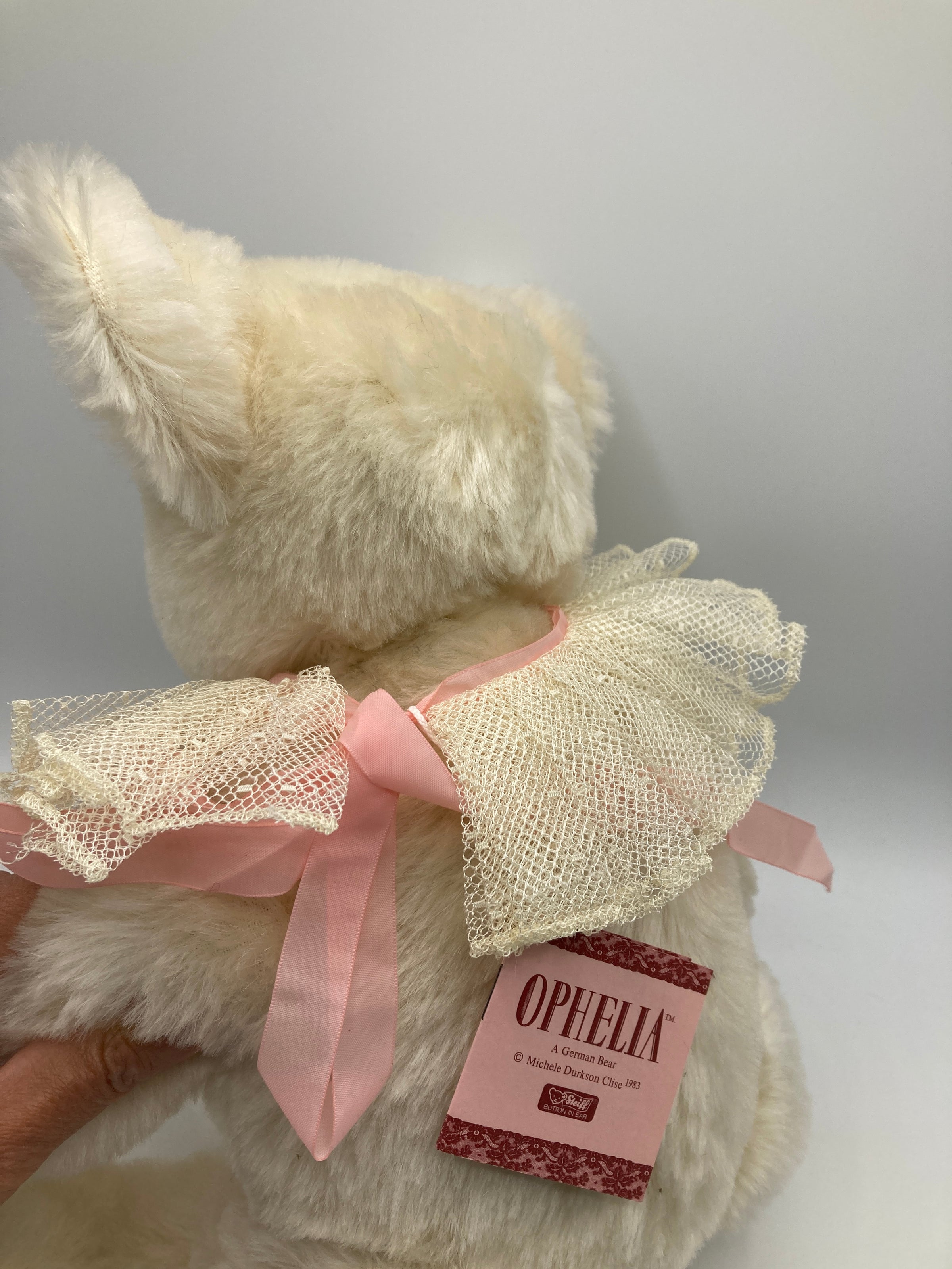 Steiff White Ophelia Teddy Bear With All IDs | My Site