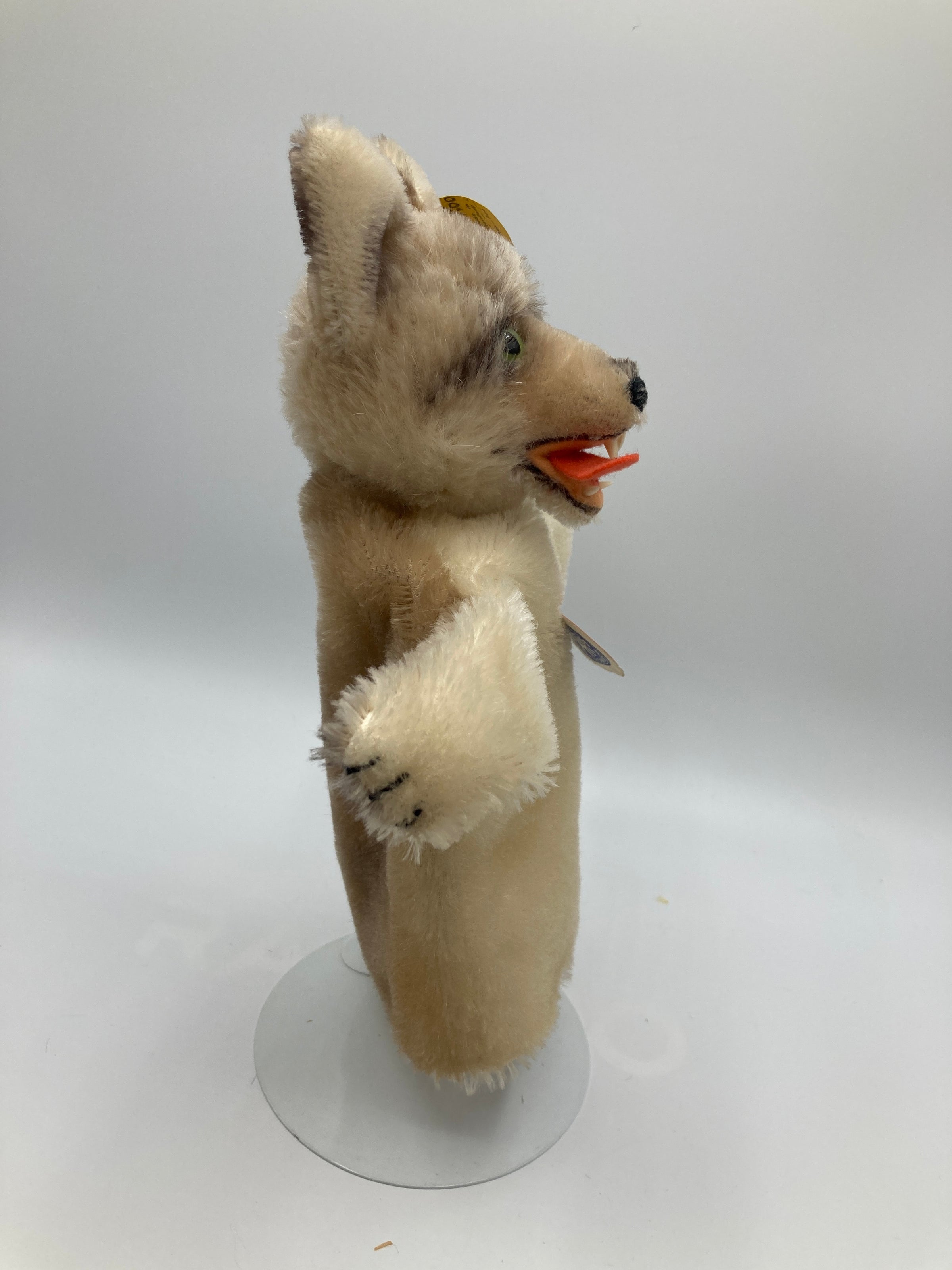 Steiff Loopy Wolf Mohair Puppet With All IDs | My Site