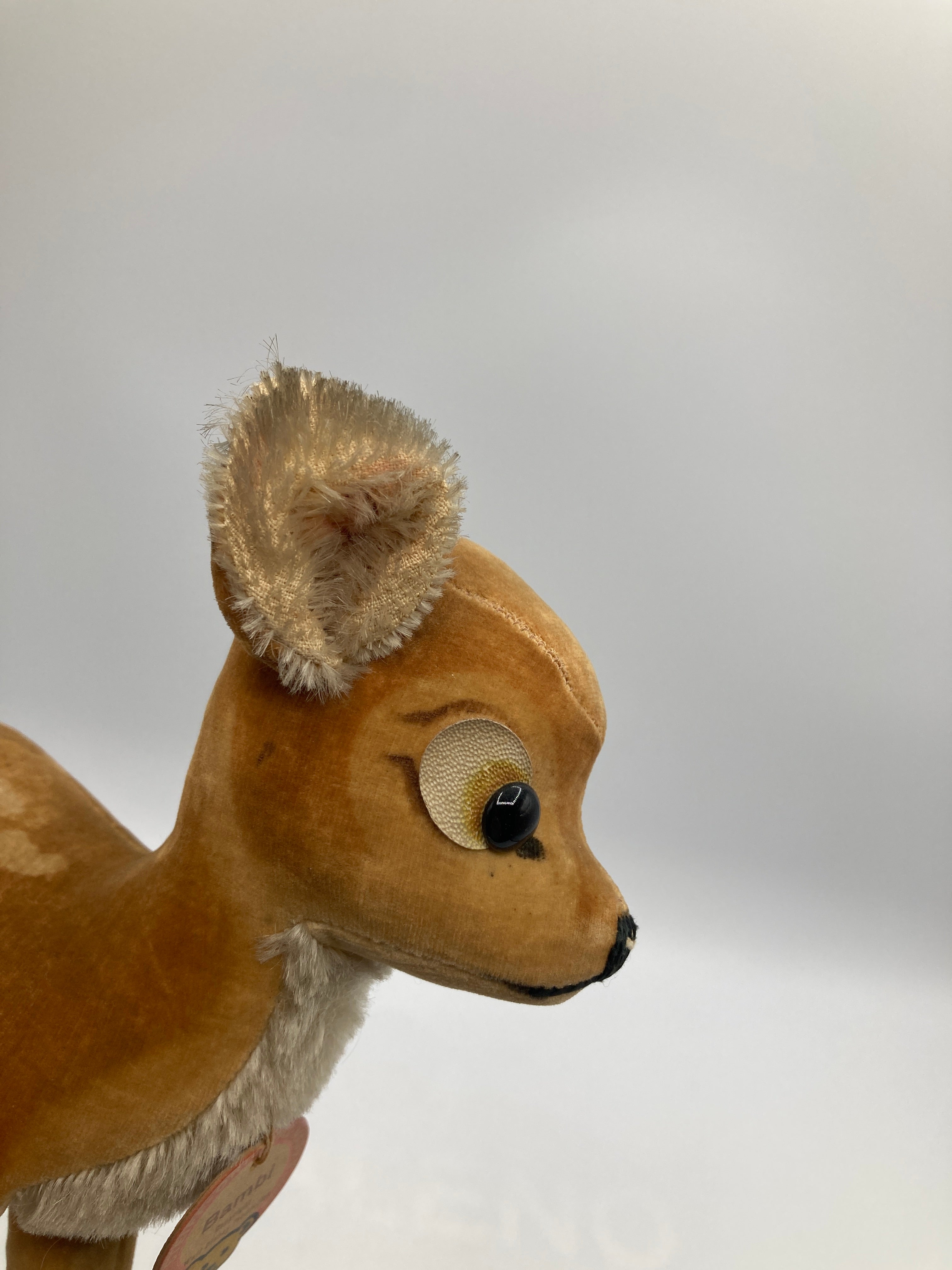 Steiff Largest and Earliest Velvet and Mohair Bambi Fawn Deer With