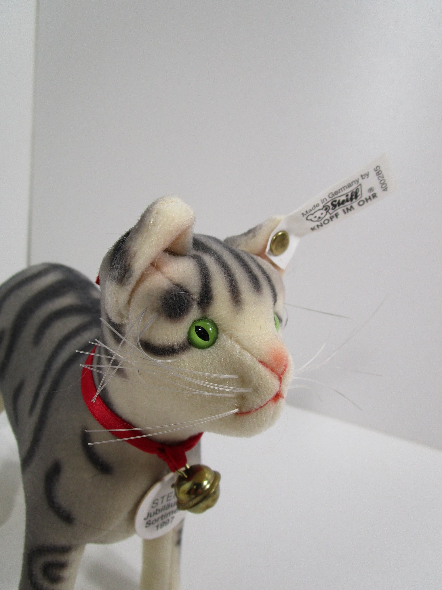 Steiff Velvet Standing Replica Tabby Cat With All IDs | My Site