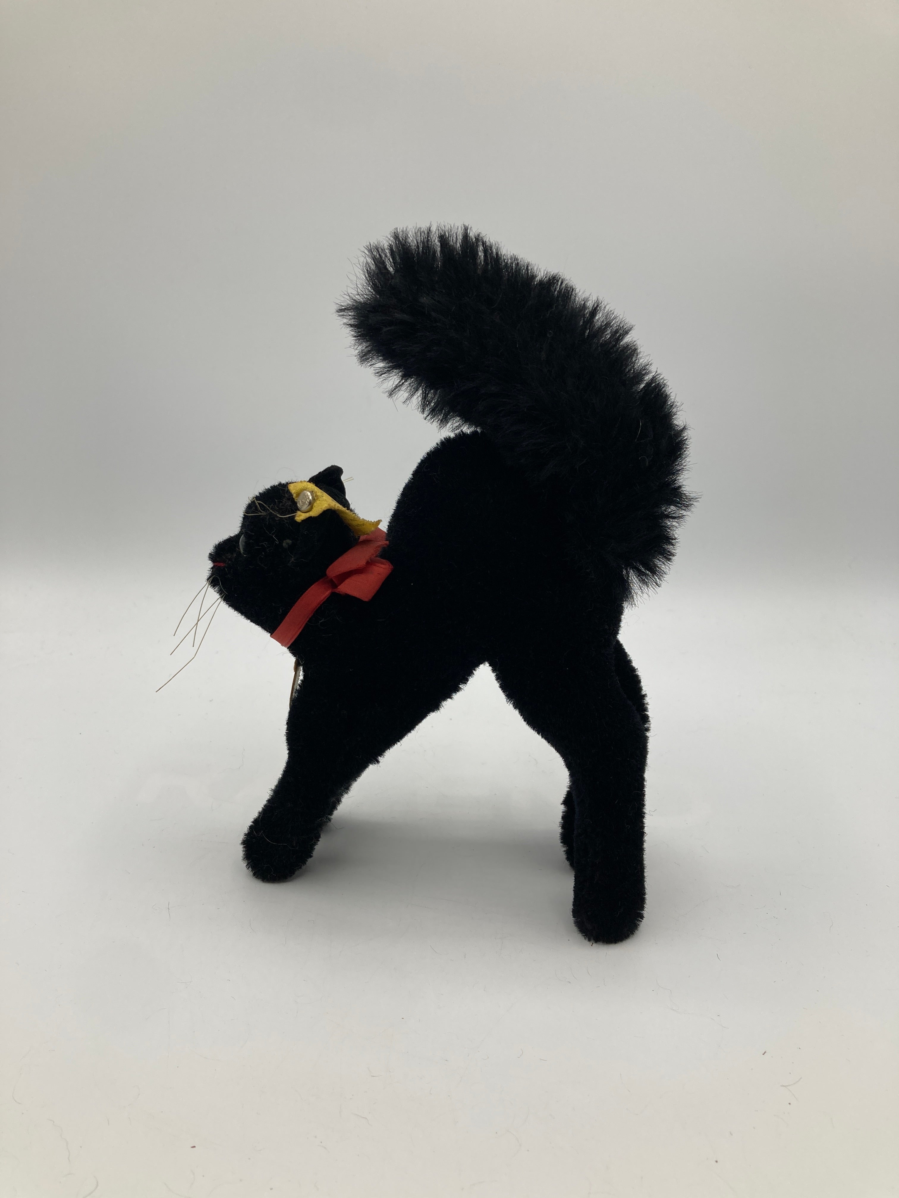 【希少】Steiff シュタイフ Burri Tom Cat 1496/10 Steiff Black Cat VTG 1950s Germany All Tags 1496.10