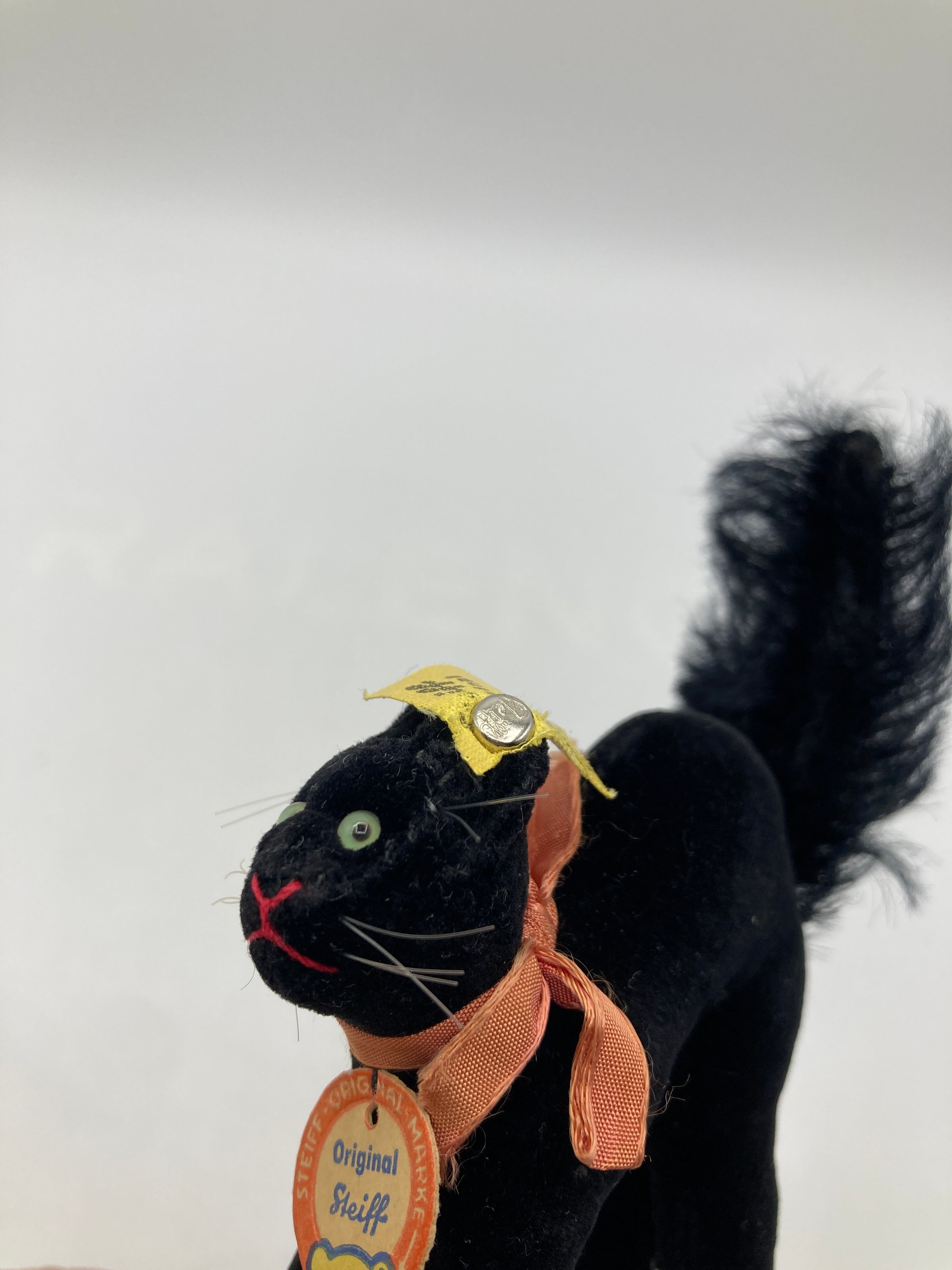 Steiff Smallest Black Velvet And Mohair Scary Tom Cat With All IDs