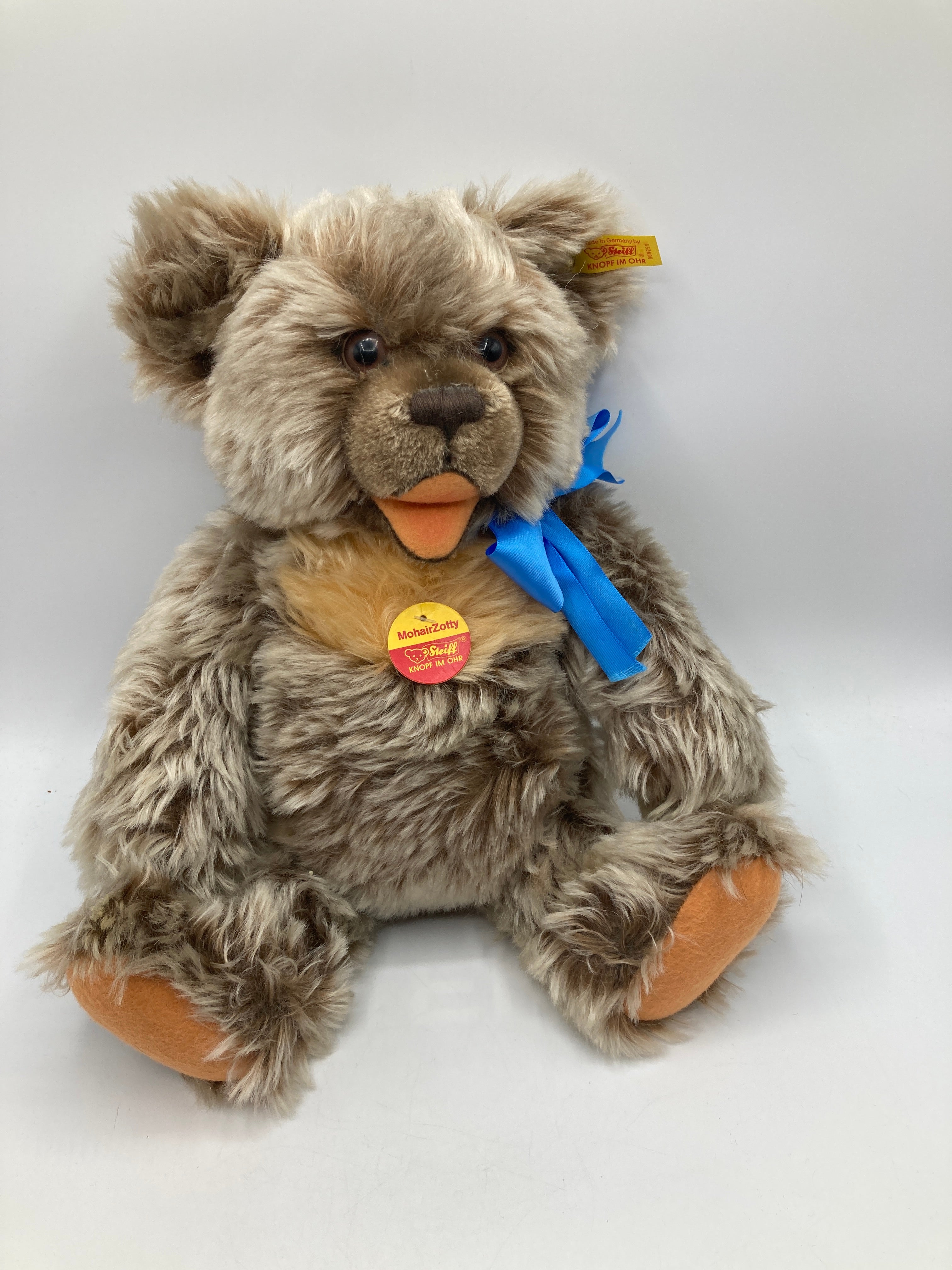Steiff Larger And Toddler-Like Mohair Zotty Teddy Bear With All