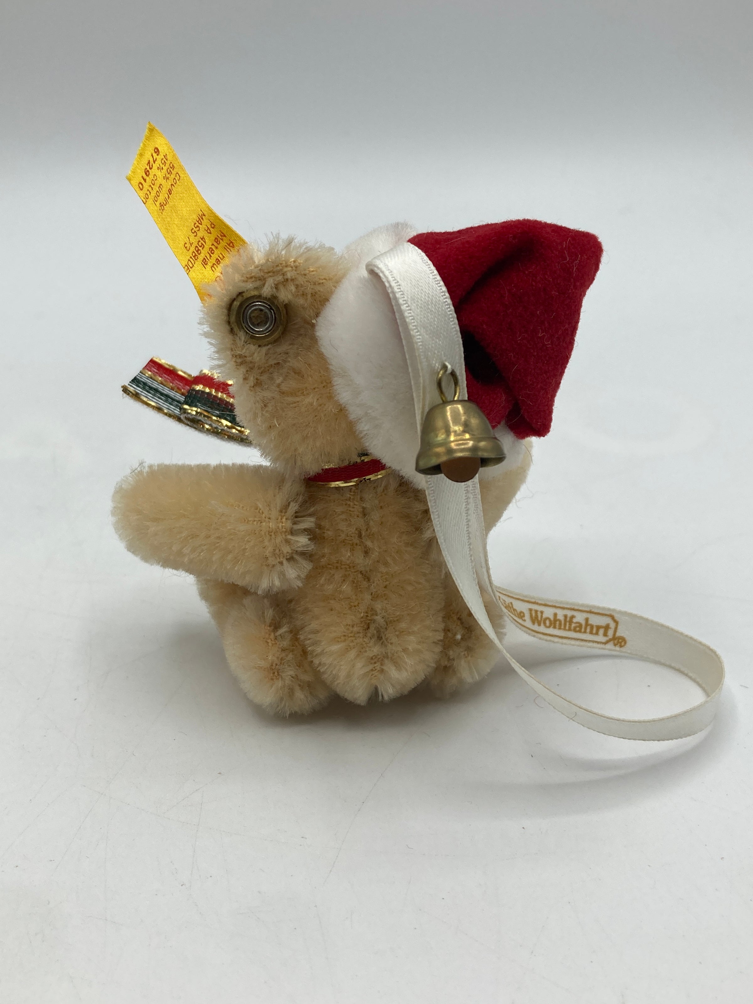 Steiff Blonde Christmas Teddy Ornament Made for Kathe Wohlfahrt