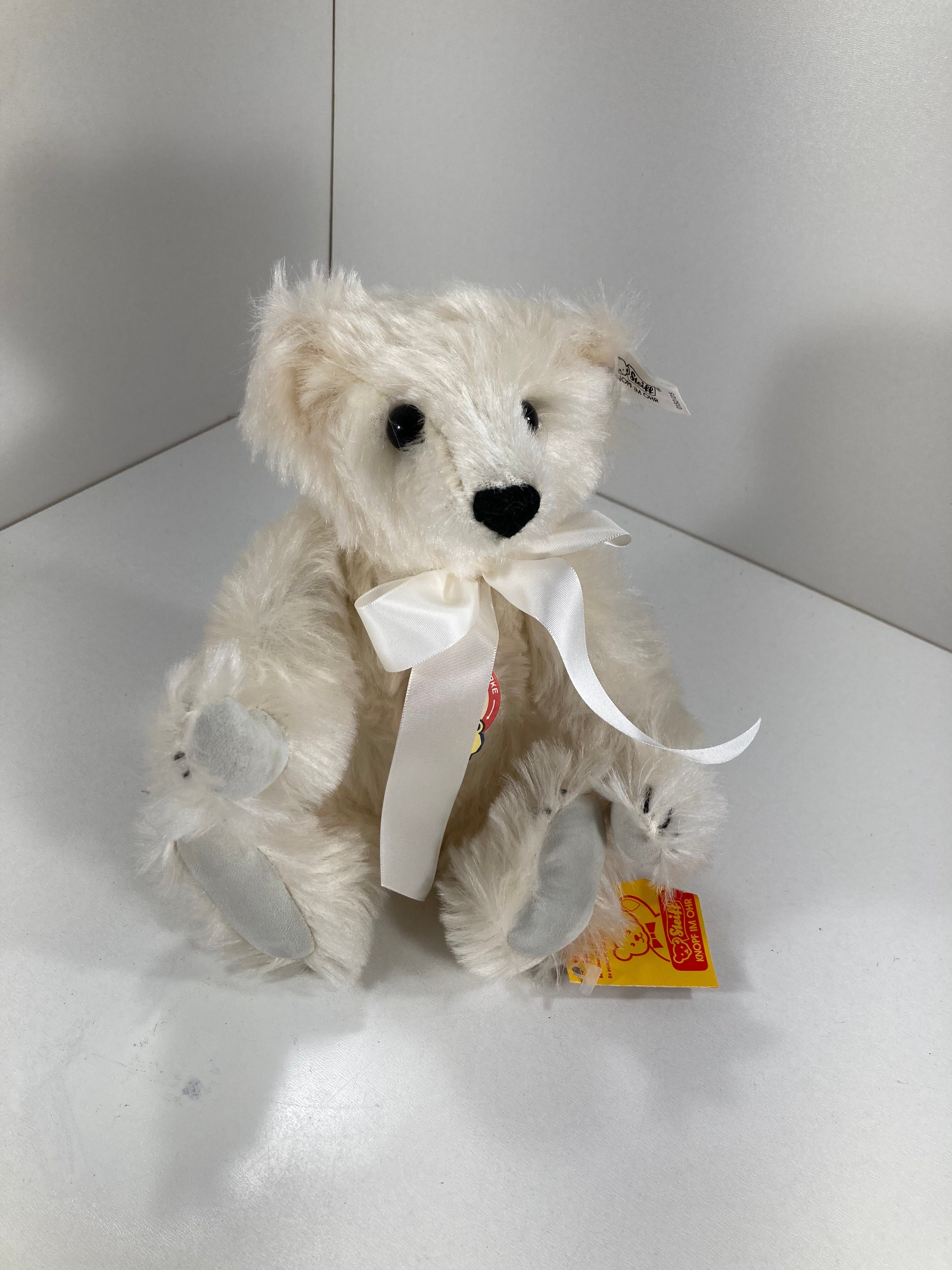 Steiff Mr. Vanilla Limited Edition White Mohair Teddy Bear With