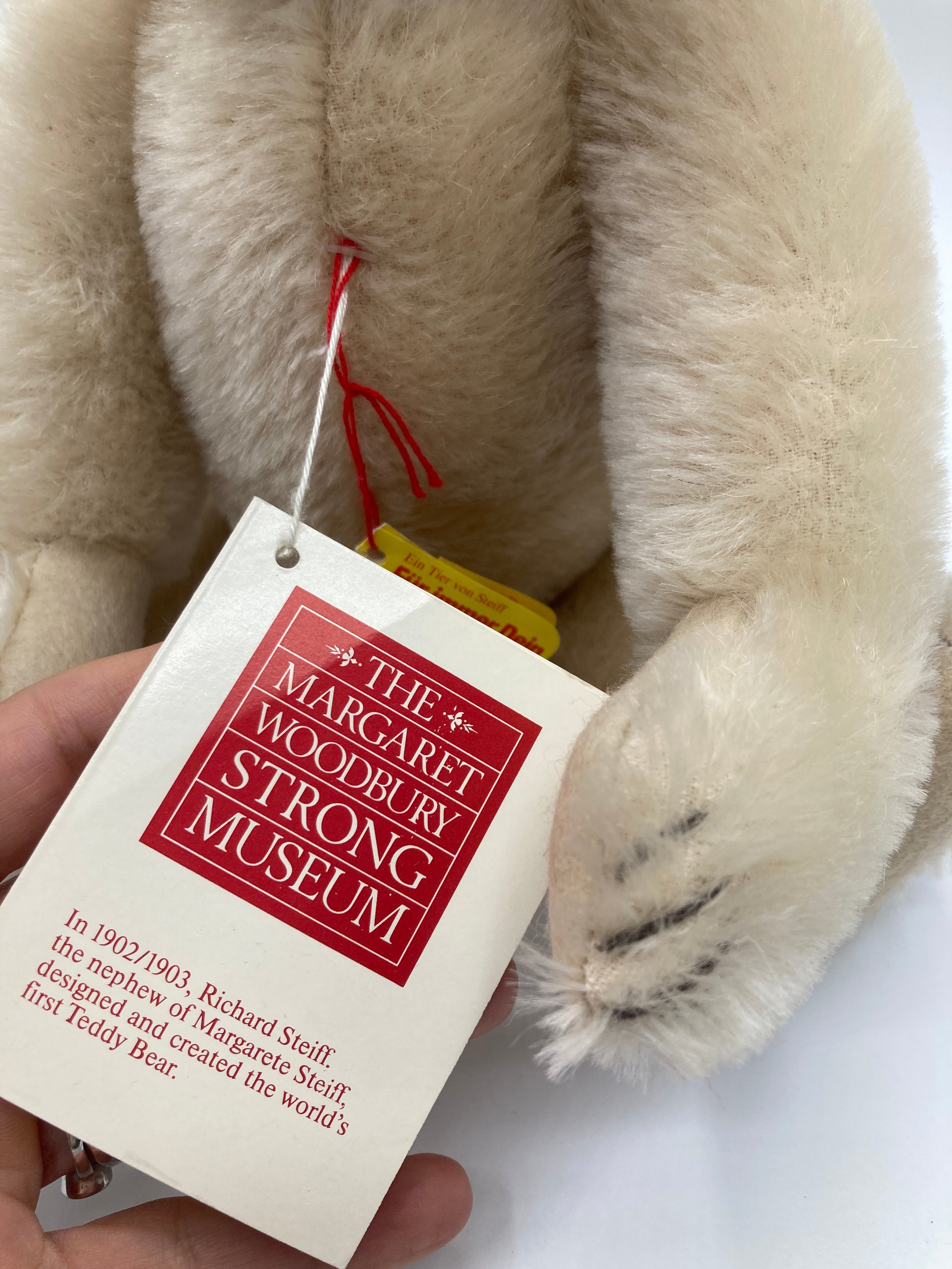 Steiff Medium Sized Cream Mohair Margaret Strong Bear With All IDs