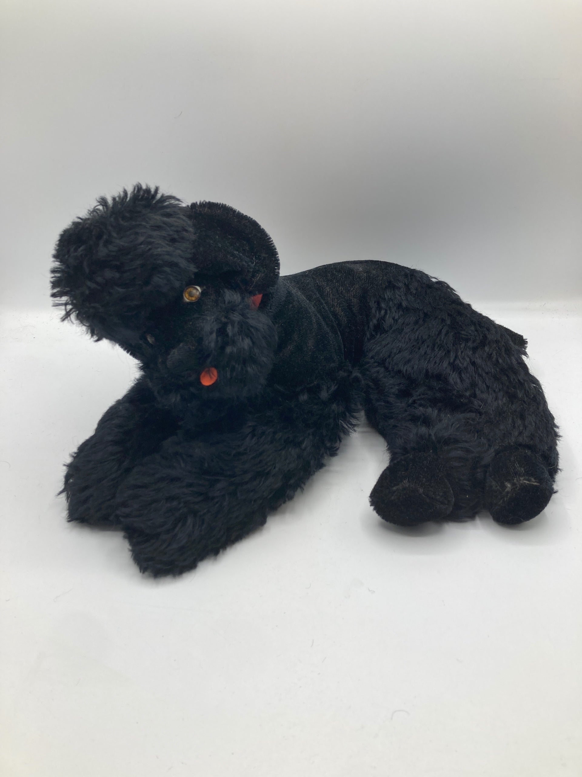 Steiff プードル Snobby 黒オールID Steiff Lying Black Mohair Snobby Poodle With All IDs | My Site