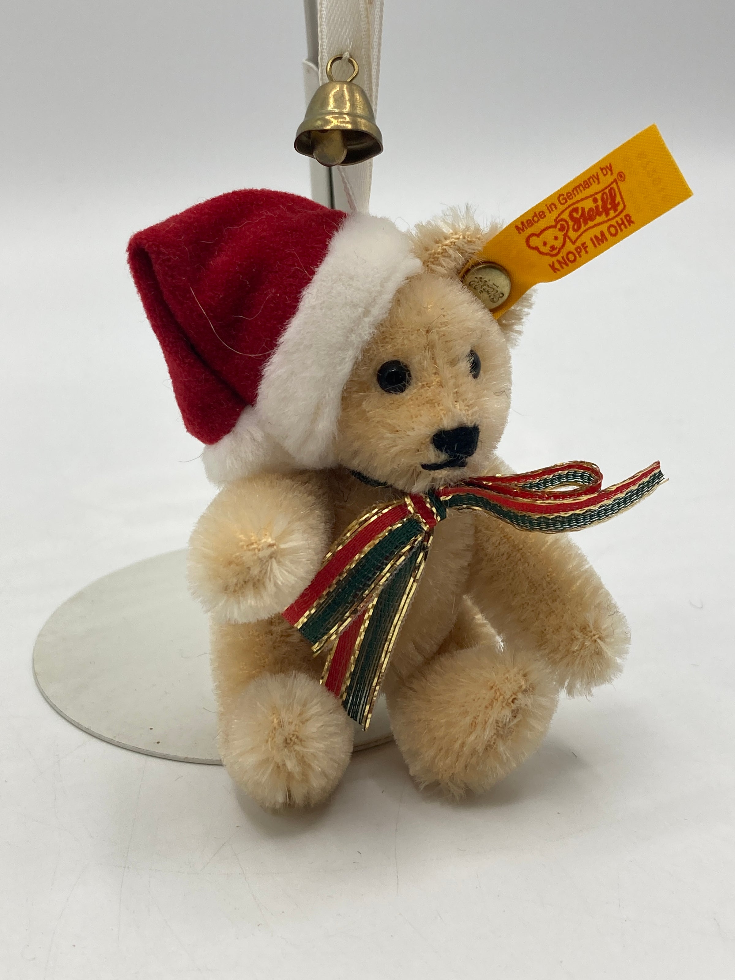 Steiff Blonde Christmas Teddy Ornament Made for Kathe Wohlfahrt