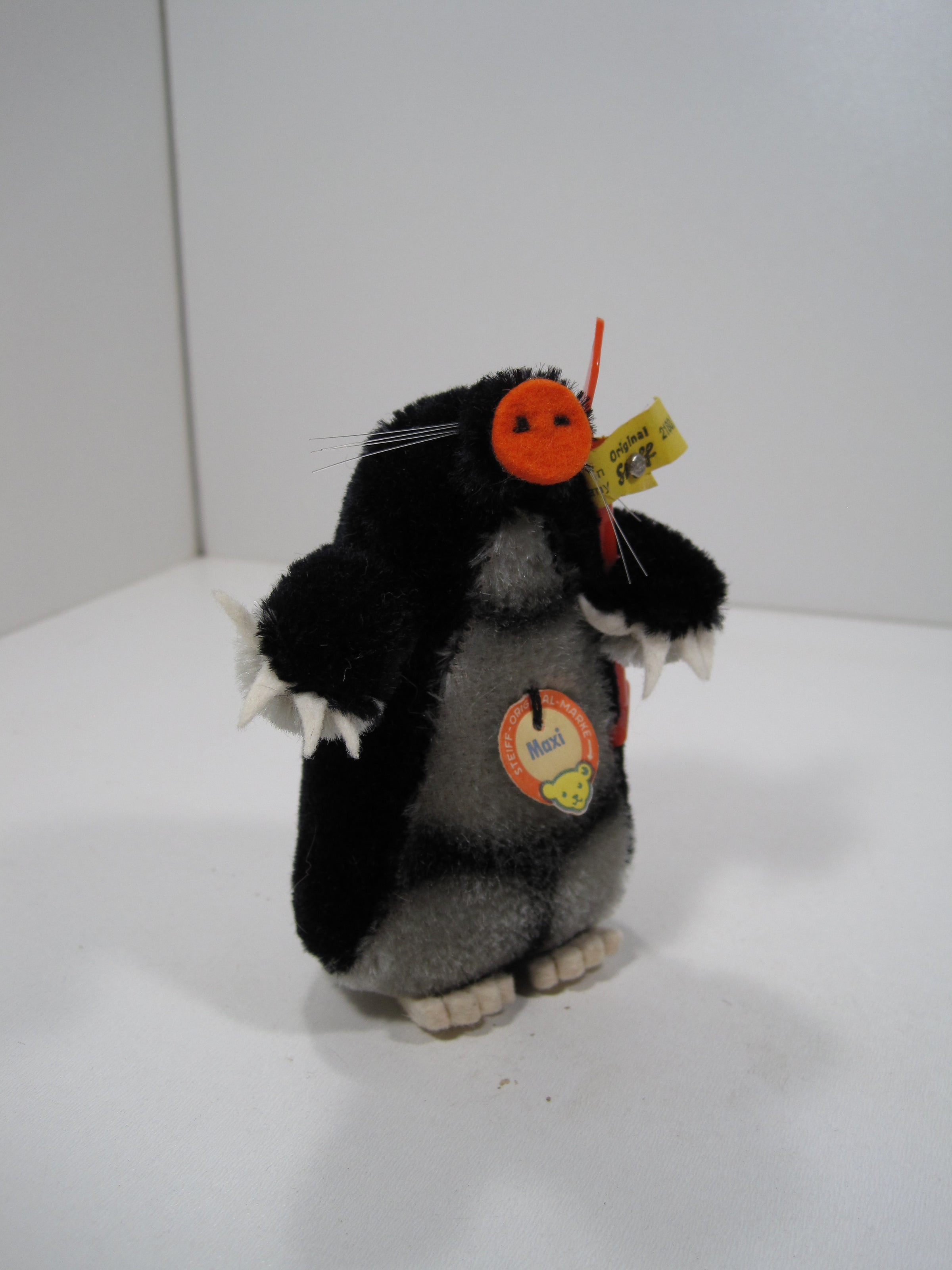 Steiff Mohair Maxi Mole With A Red Shovel and All IDs | My Site
