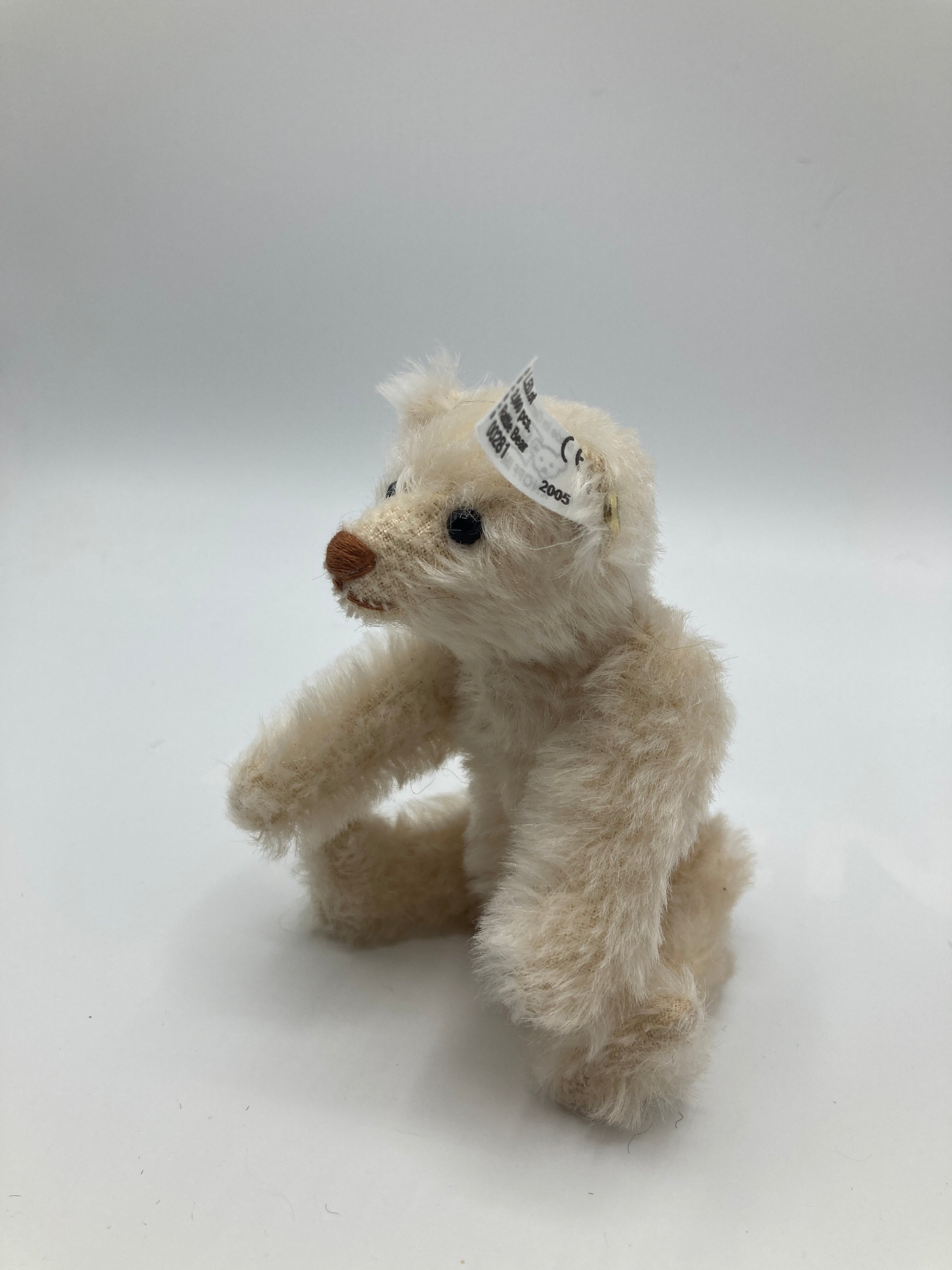 Steiff White Mohair Replica Rattle Bear With All IDs | My Site