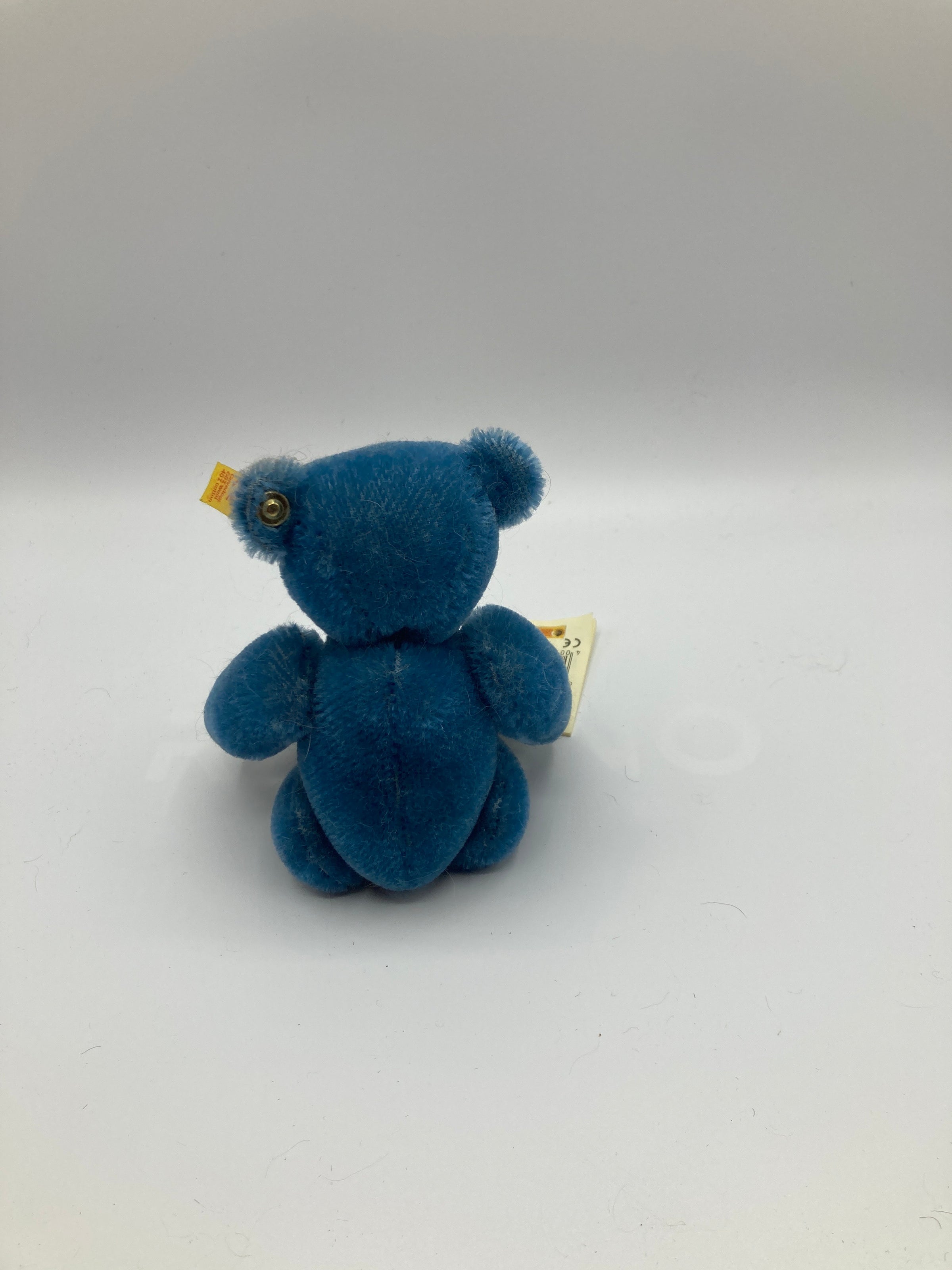 Steiff Smaller Blue Mohair Elliot Teddy Bear Replica With All IDs
