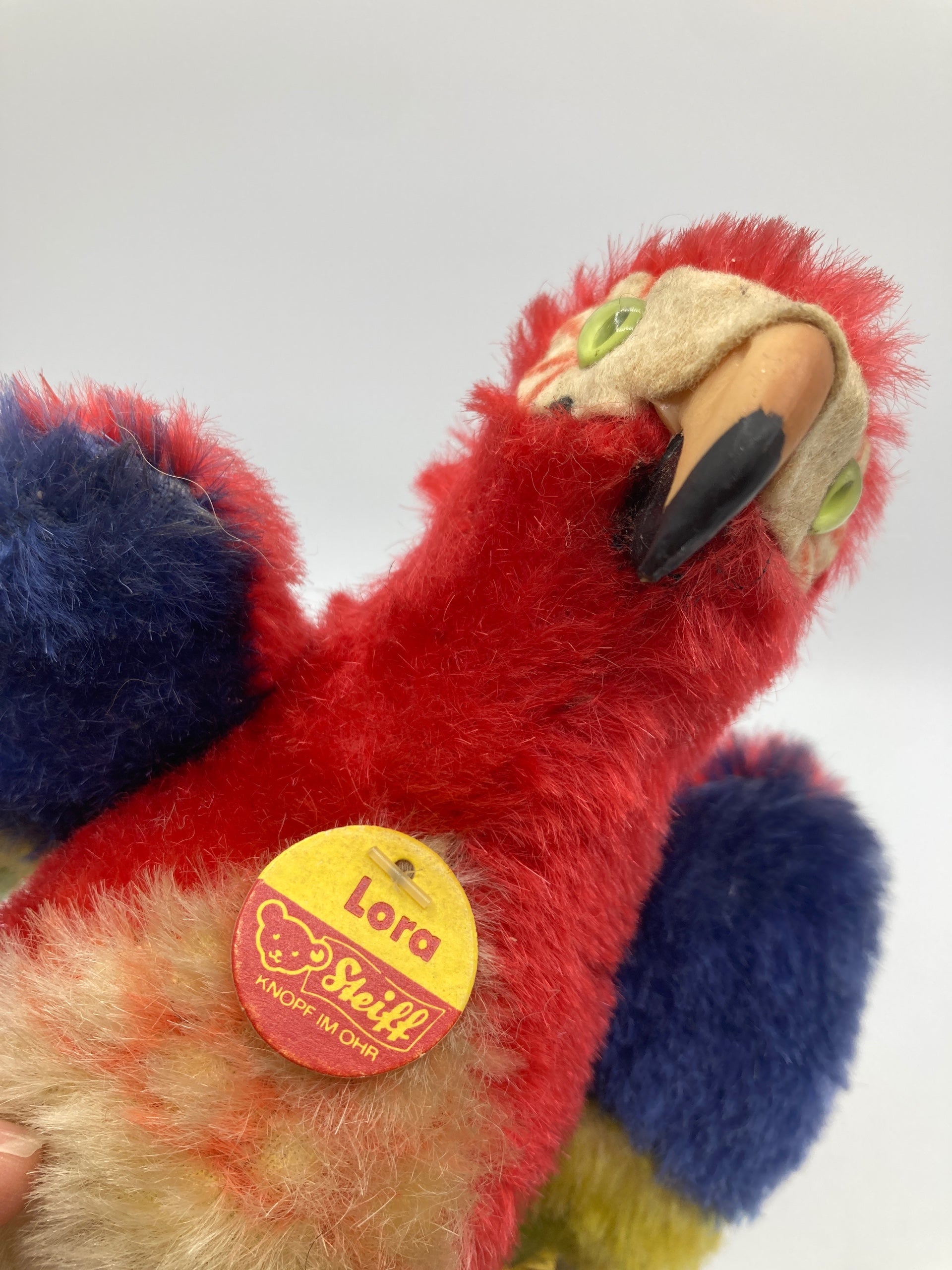 Steiff オウム parrot lora ボタン付 12cm ヴィンテージ Steiff Small Mohair Lora Parrot Replica With All IDs | My Site