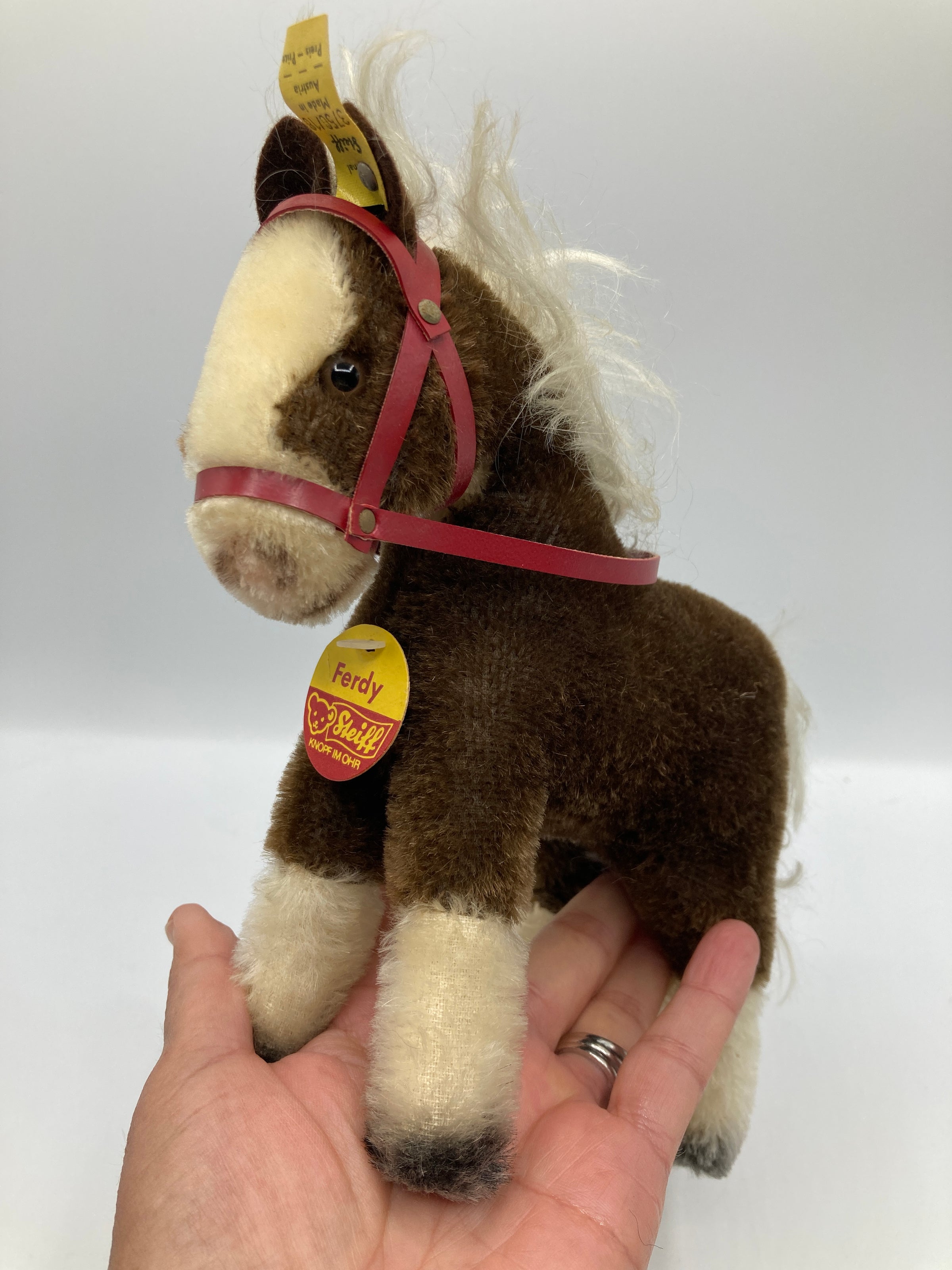 Steiff Smallest Mohair Ferdy Play Horse With All IDs | My Site