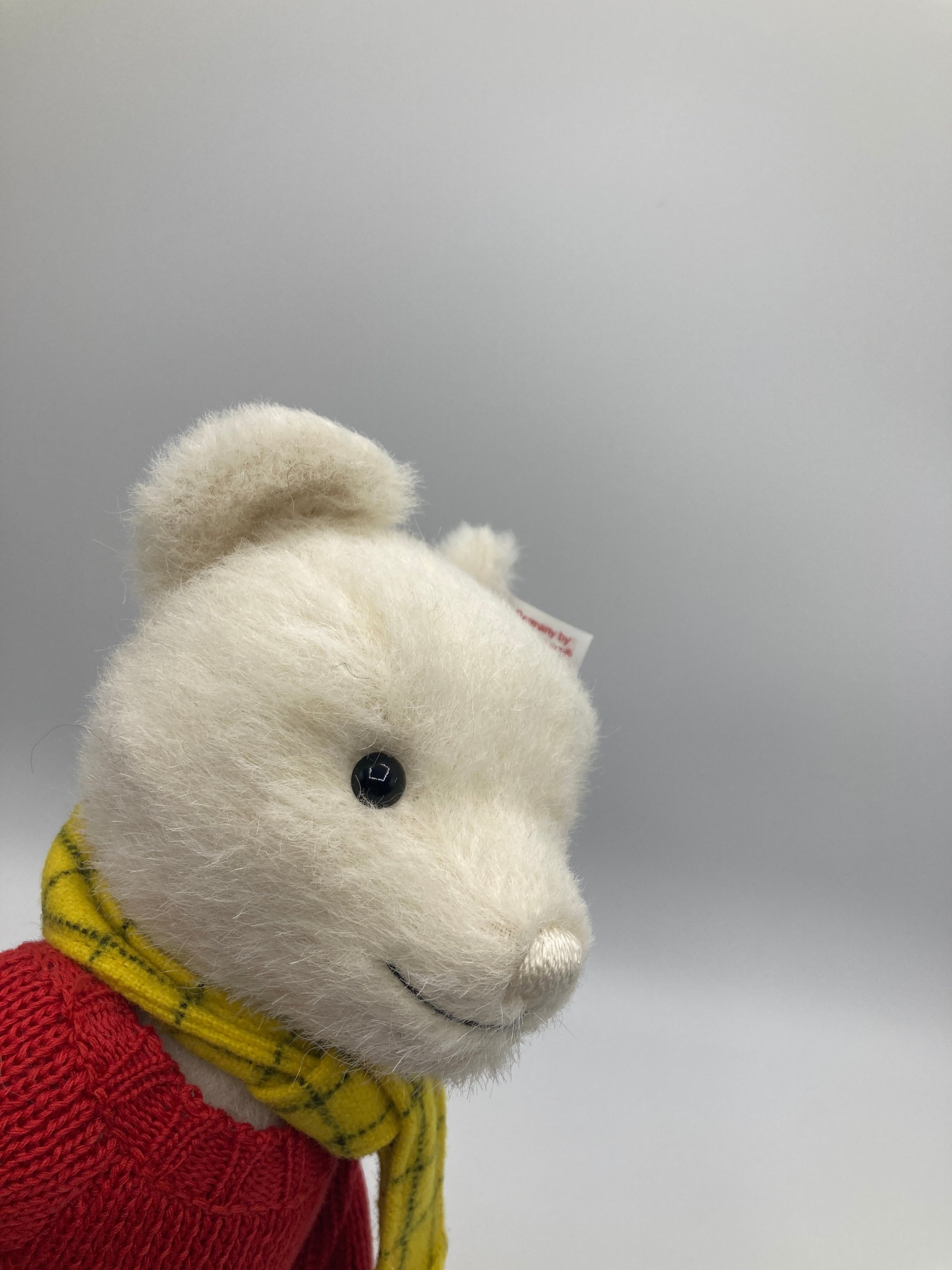 Steiff Limited Edition UK Exclusive White Alpaca Rupert Bear With