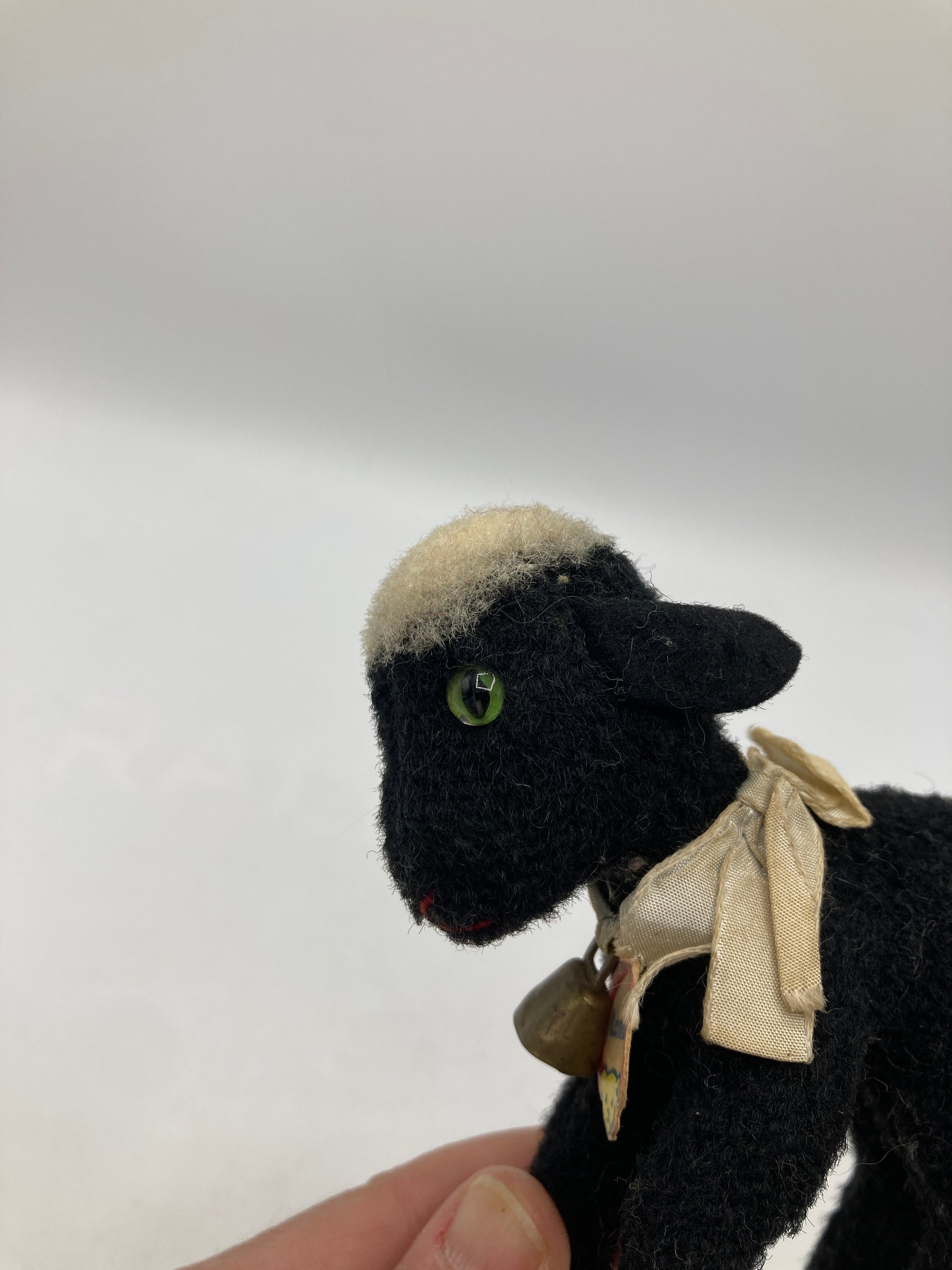 Steiff Smallest Sized Black Lamby Lamb With Green Eyes And ID | My