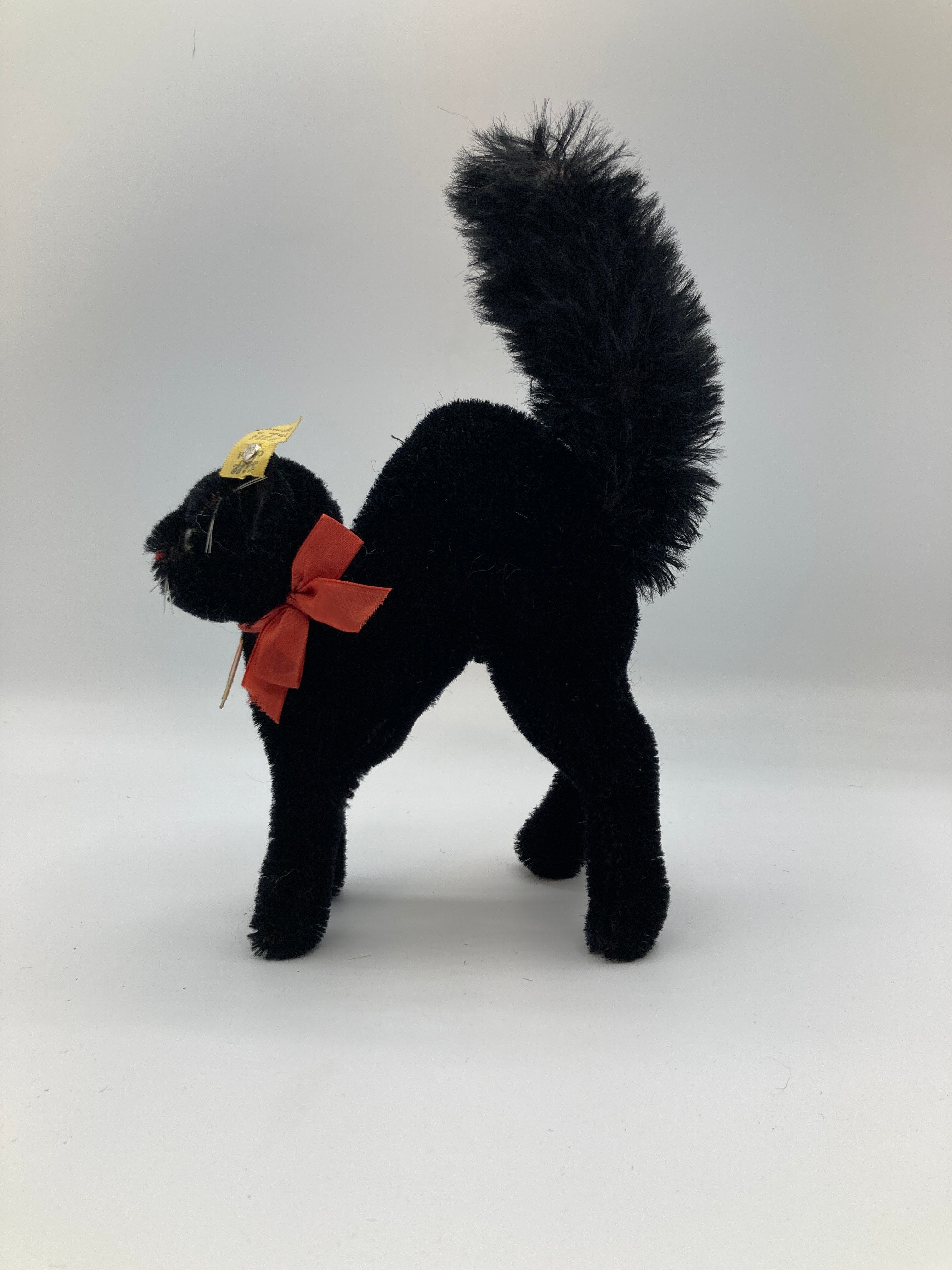 アンティーク　シュタイフ社 Black Tom Cat All IDs Steiff Medium Black Mohair Scary Tom Cat With All IDs | My Site