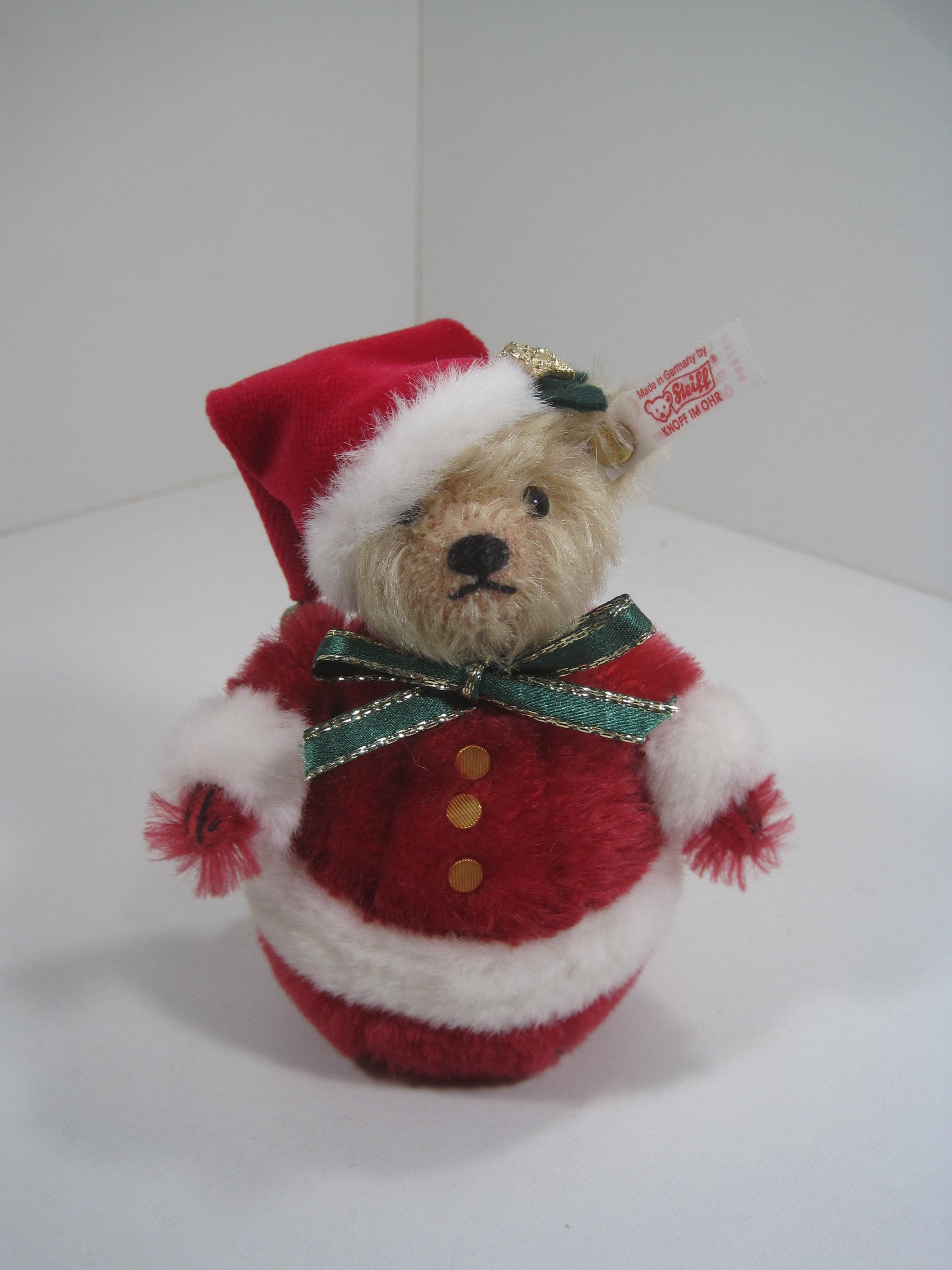 Steiff Limited Edition Roly Poly Santa Claus Bear With All IDs