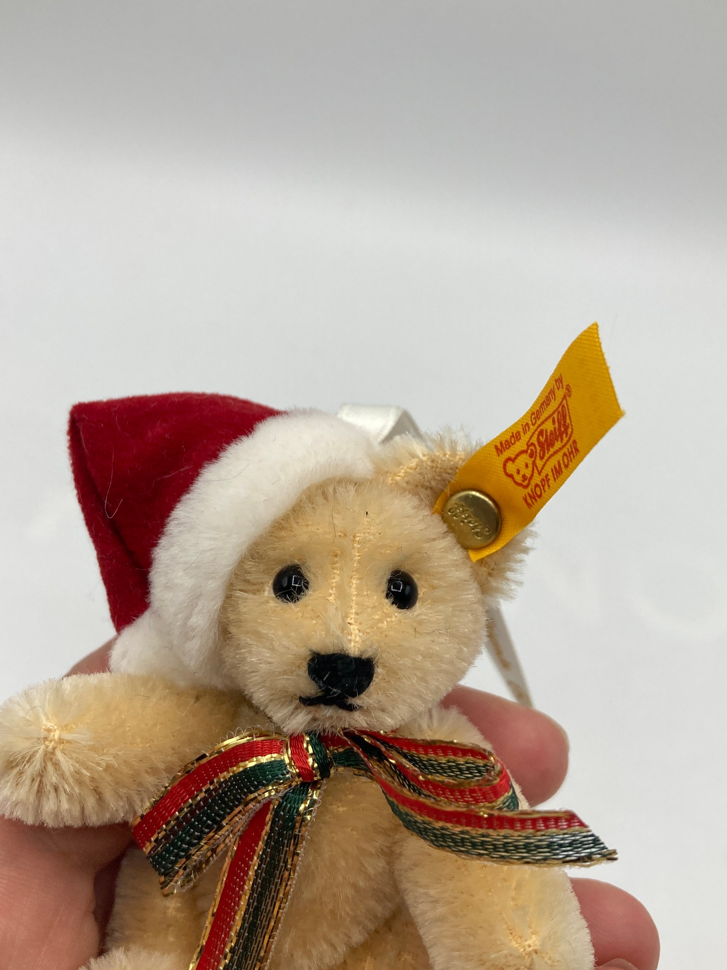 Steiff Blonde Christmas Teddy Ornament Made for Kathe Wohlfahrt