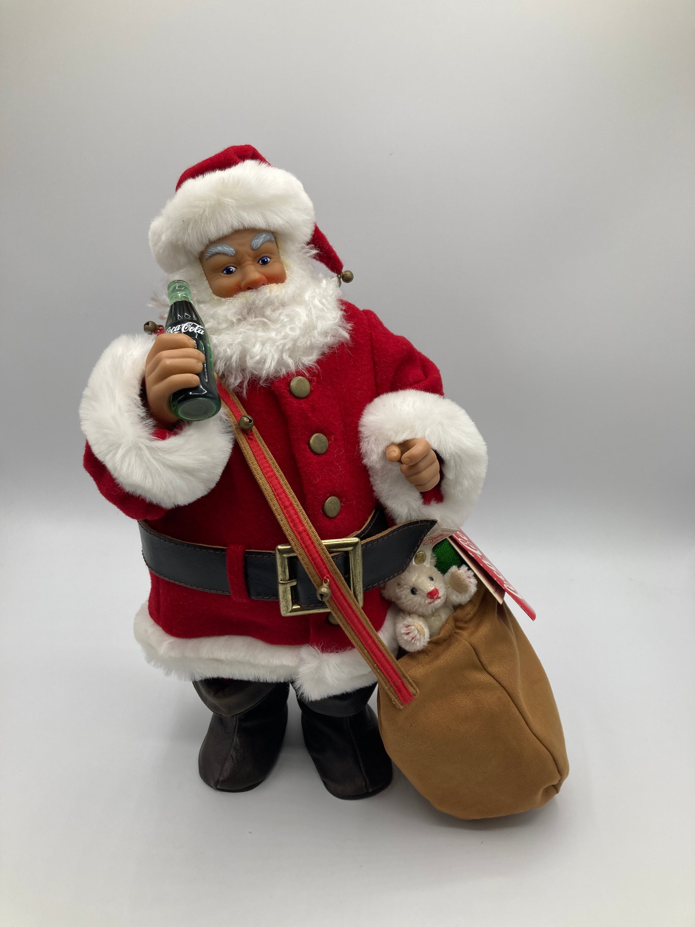 Steiff Limited Edition Coca Cola Santa Claus With Toy Teddy Bear