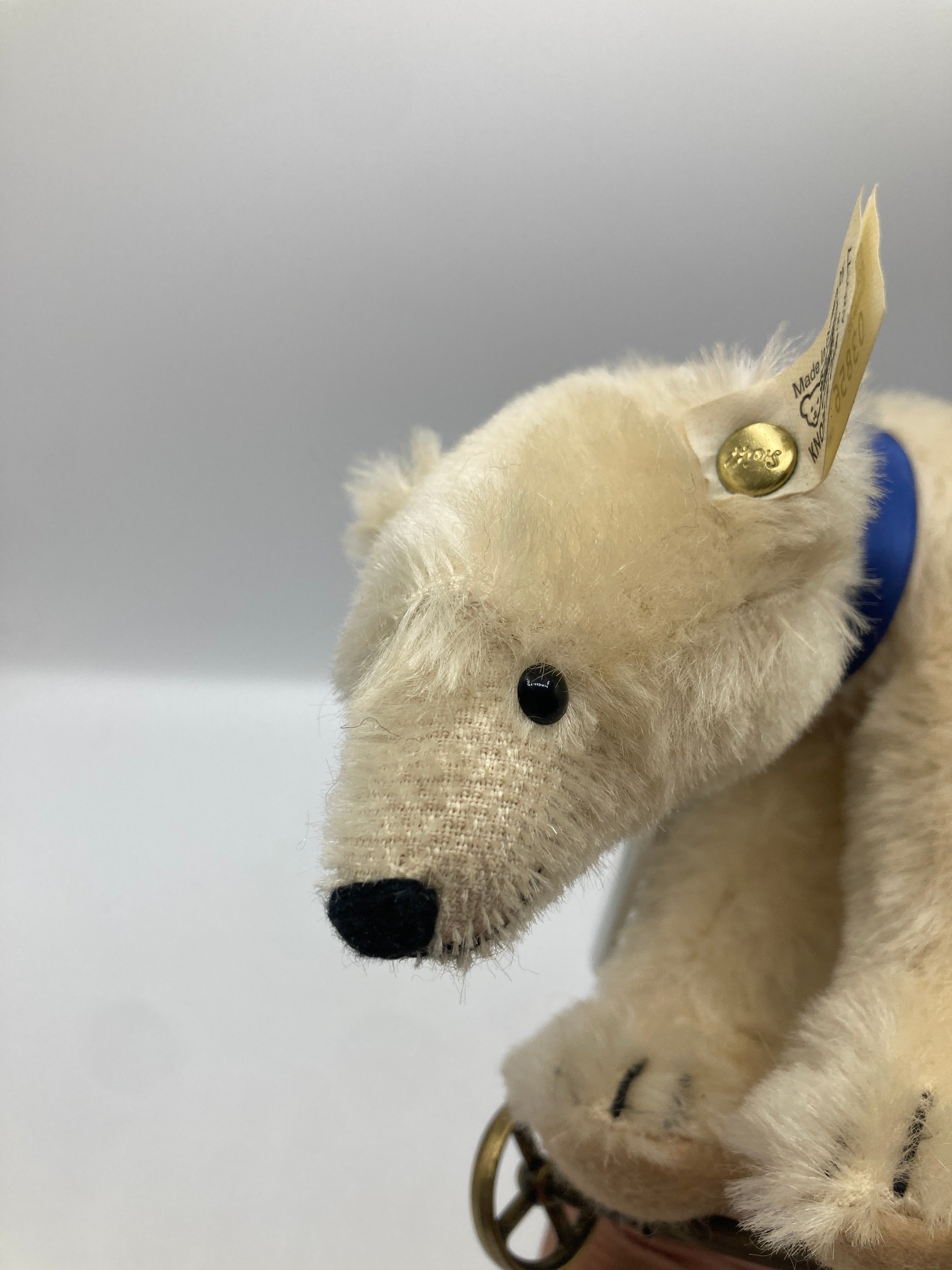 Steiff White Mohair Polar Bear on Wheels Replica With All IDs | My