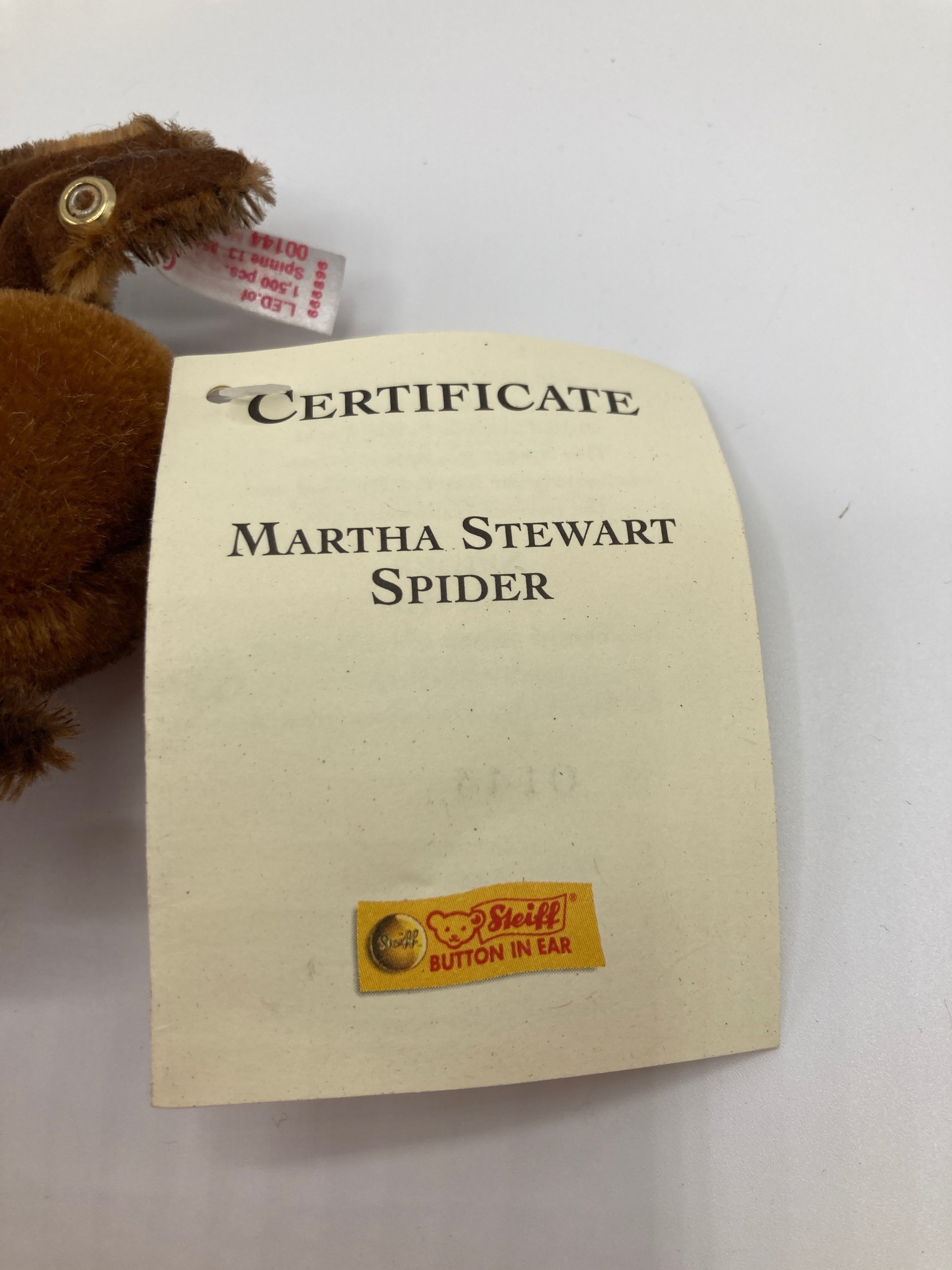 Steiff Brown Mohair Spider For Martha Stewart With All IDs | My Site