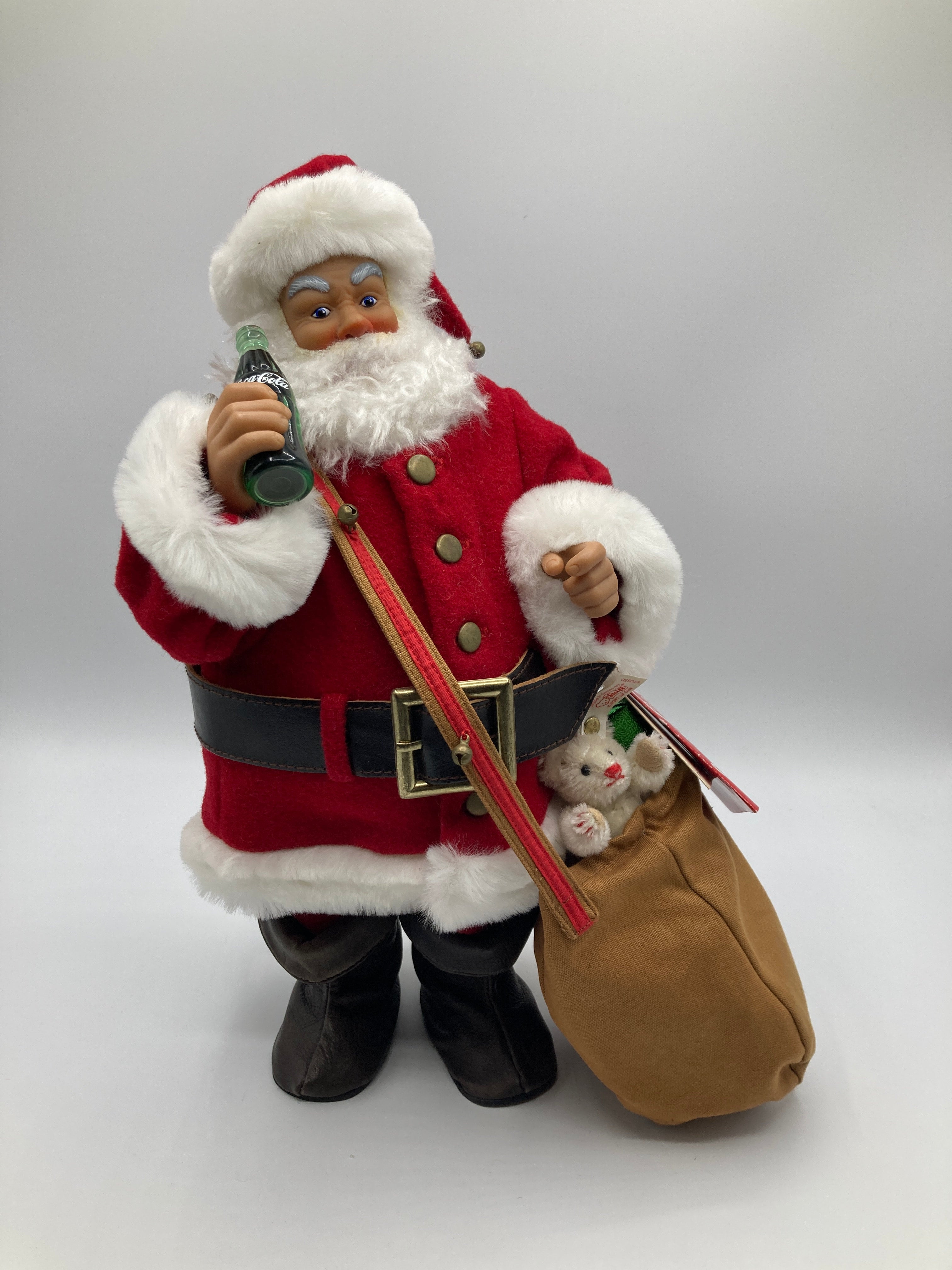 Steiff Limited Edition Coca Cola Santa Claus With Toy Teddy Bear