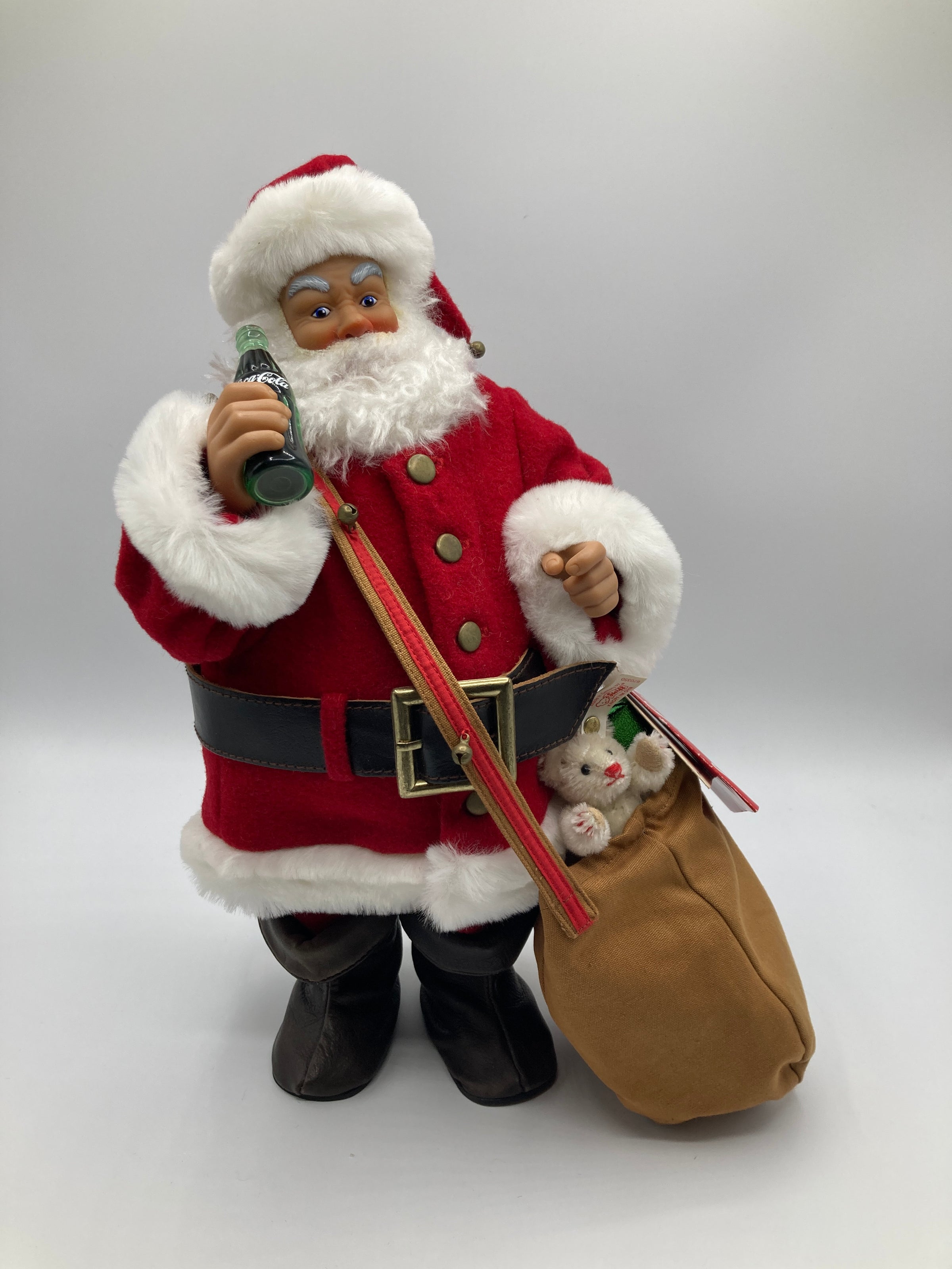 Steiff Limited Edition Coca Cola Santa Claus With Toy Teddy Bear