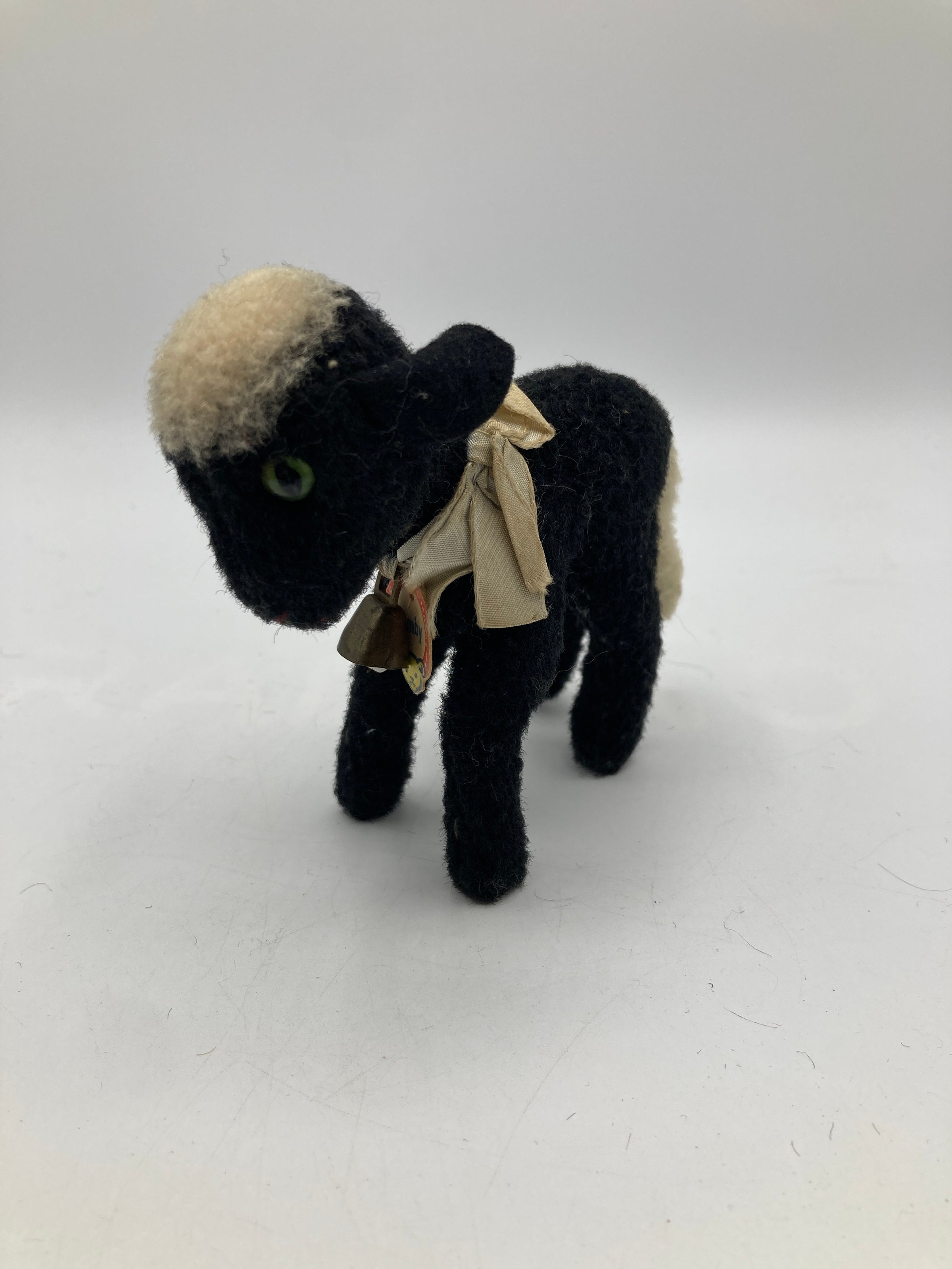 Steiff Smallest Sized Black Lamby Lamb With Green Eyes And ID | My