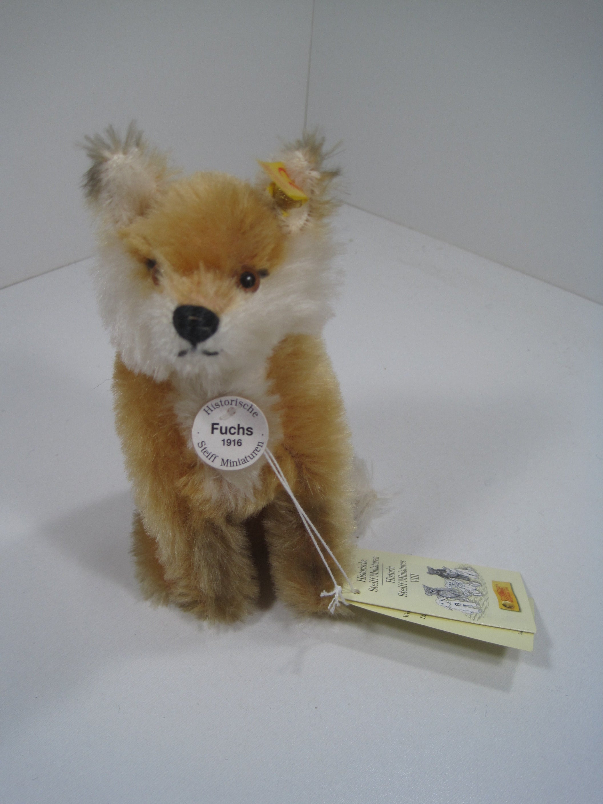 Steiff Sitting Mohair Fox 1916 Replica With All IDs | My Site