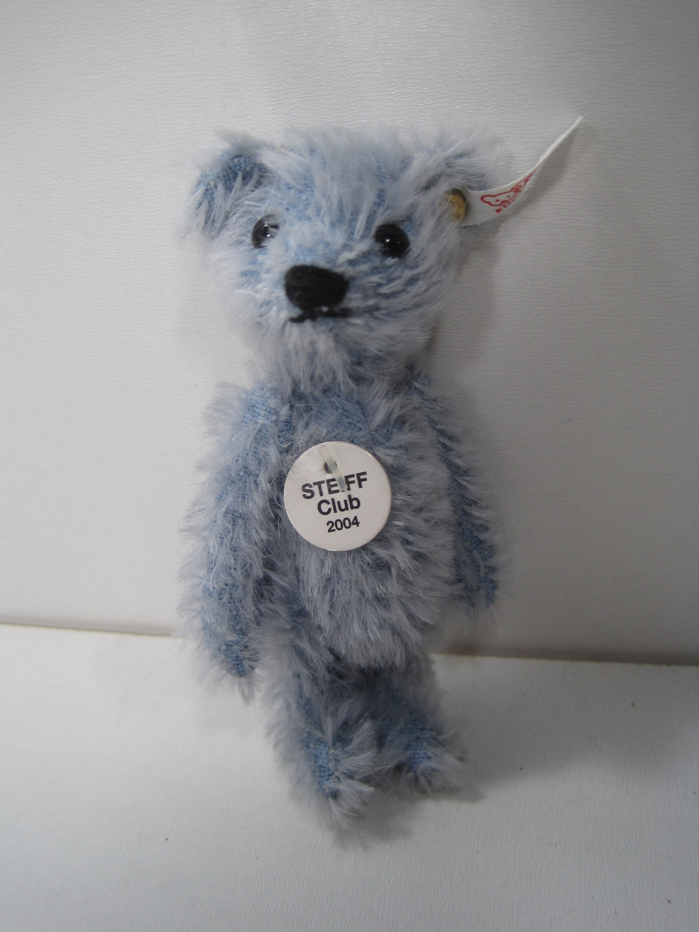 Steiff Tiny Blue Fully Jointed Teddy Bear With All IDs steiffgal