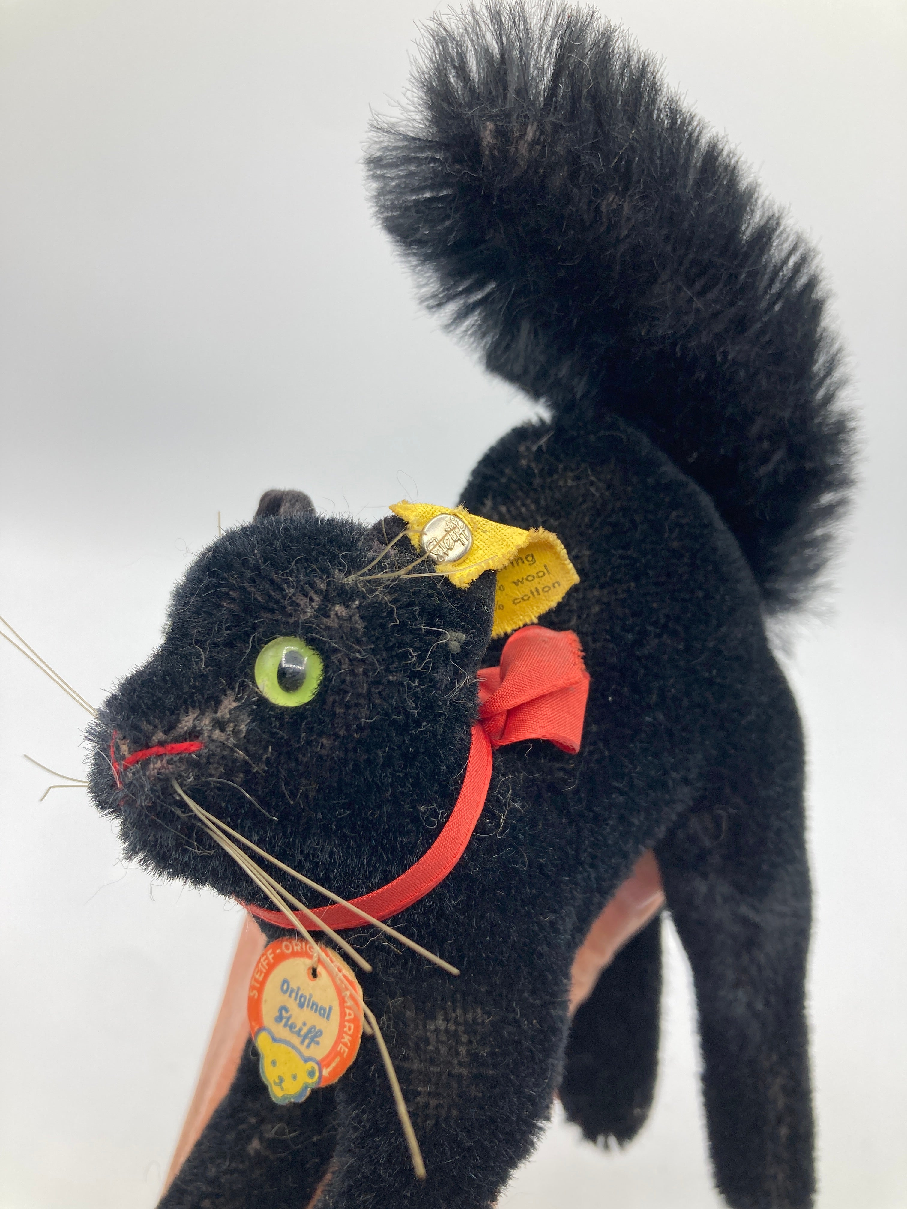 アンティーク　シュタイフ社 Black Tom Cat All IDs Steiff Medium Black Tom Cat With All IDs | My Site
